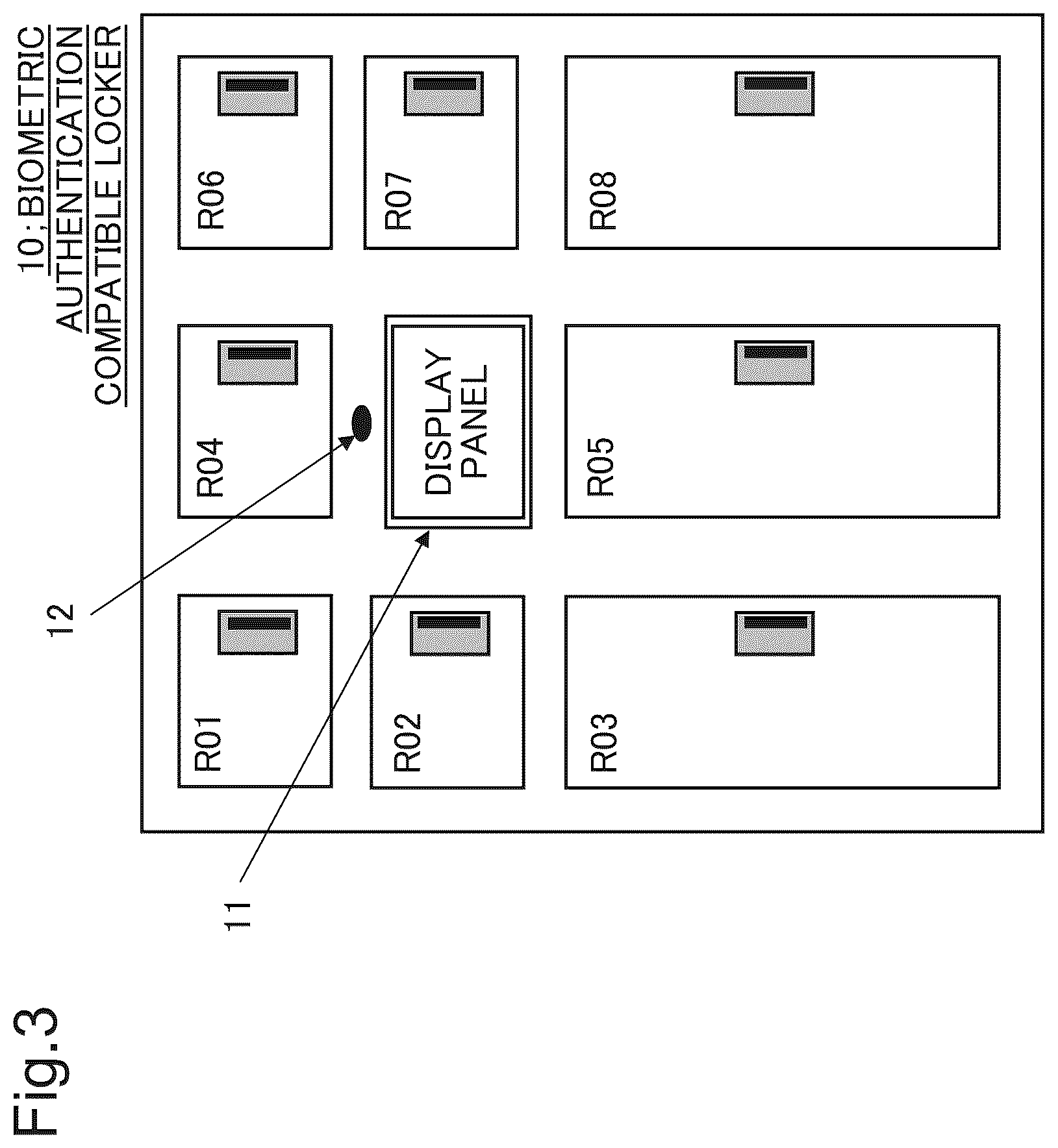 Patent US12488073 Figure 3 – Locker system, locker management system, and locker management method