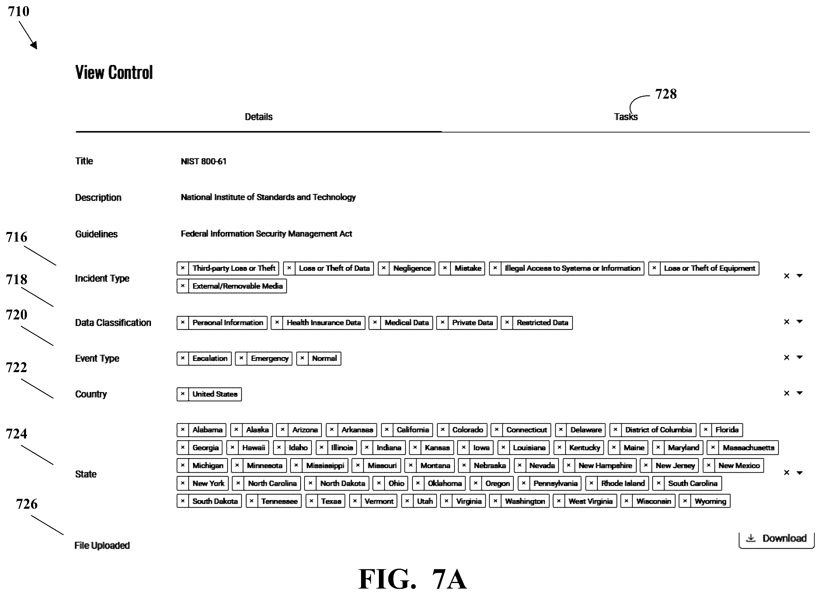 Patent US12488098 Figure 8 – Breach response data management system and method