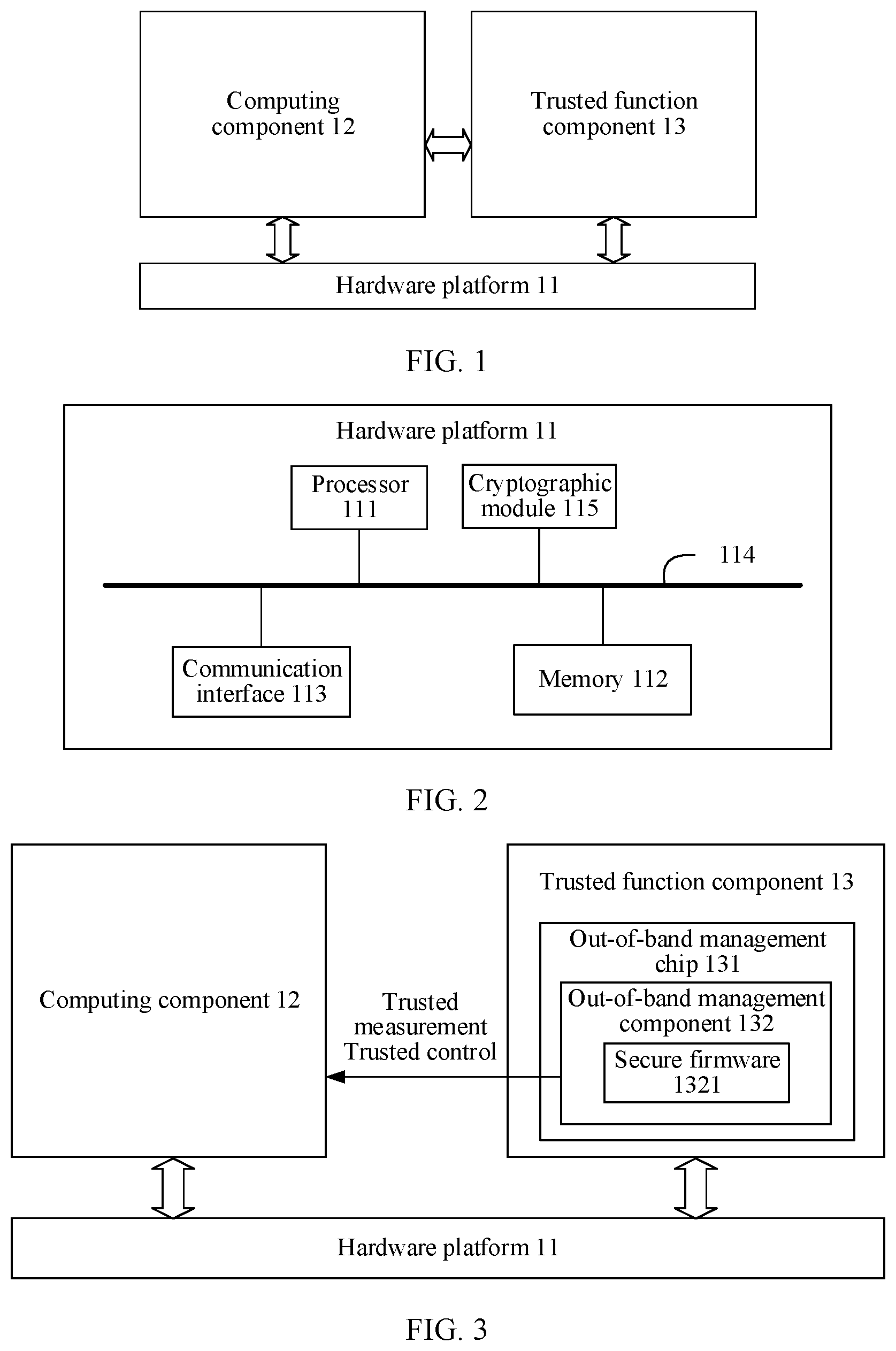 Patent US12488111 — Computer system, trusted function component, and running method — Figure 1