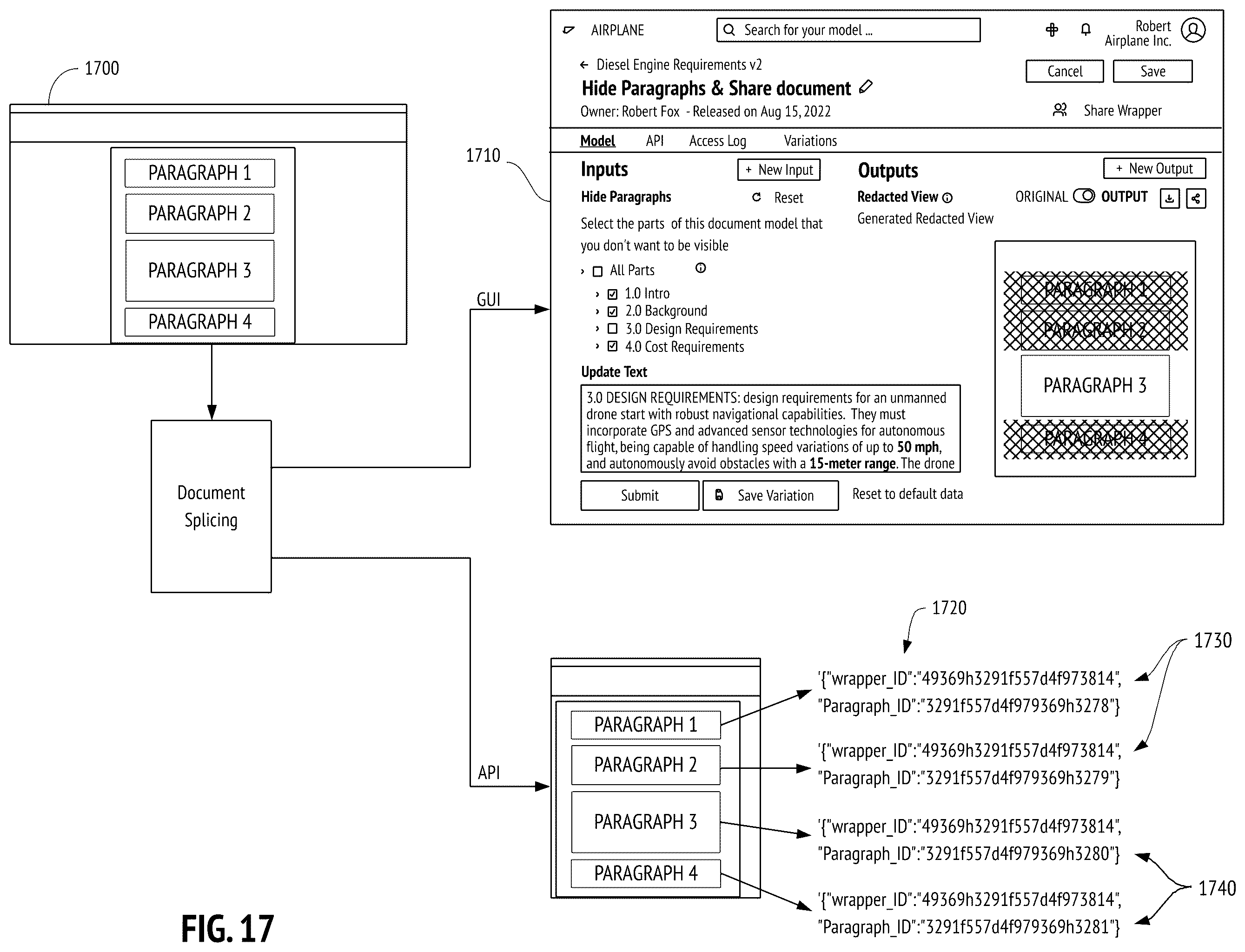 Patent US12488131 Figure 17 – Multimodal digital document interfaces for dynamic and collaborative reviews