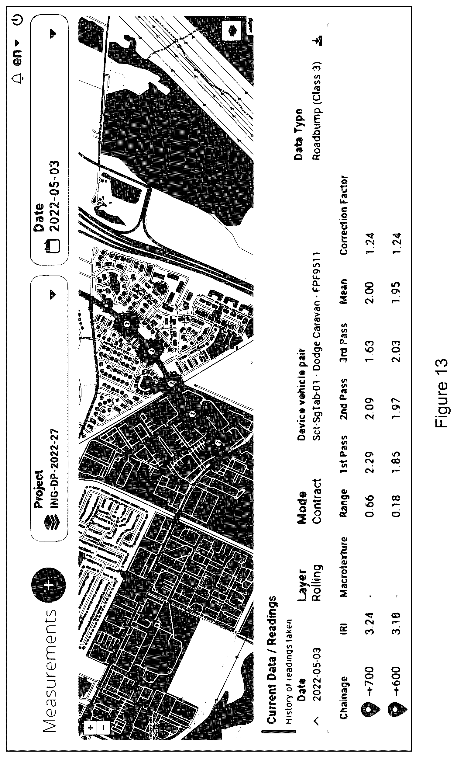 Patent US12488157 Figure 13 – System and method for inspecting and managing roads