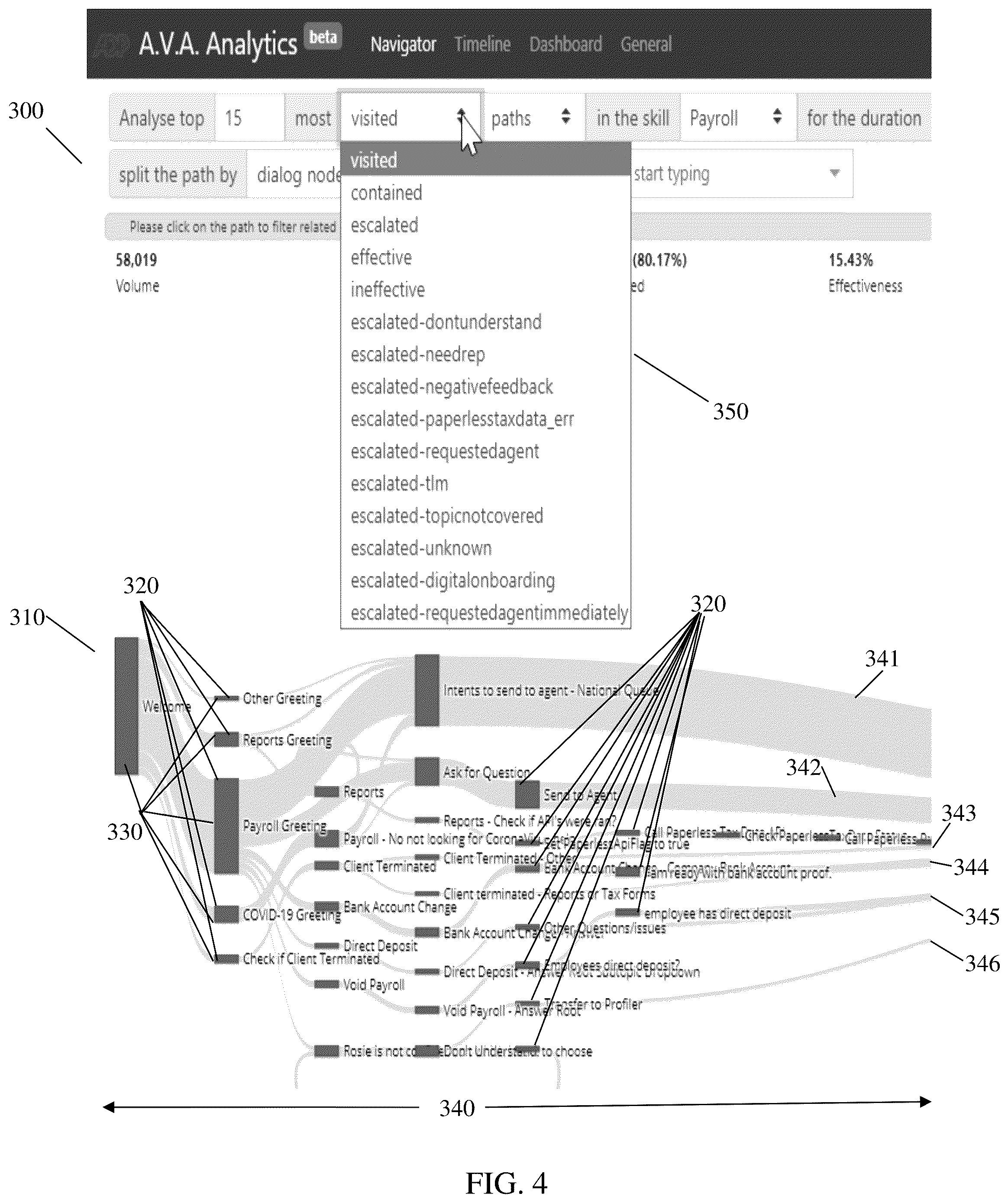 Patent US12488202 Figure 4 – Systems and methods of conversation analysis