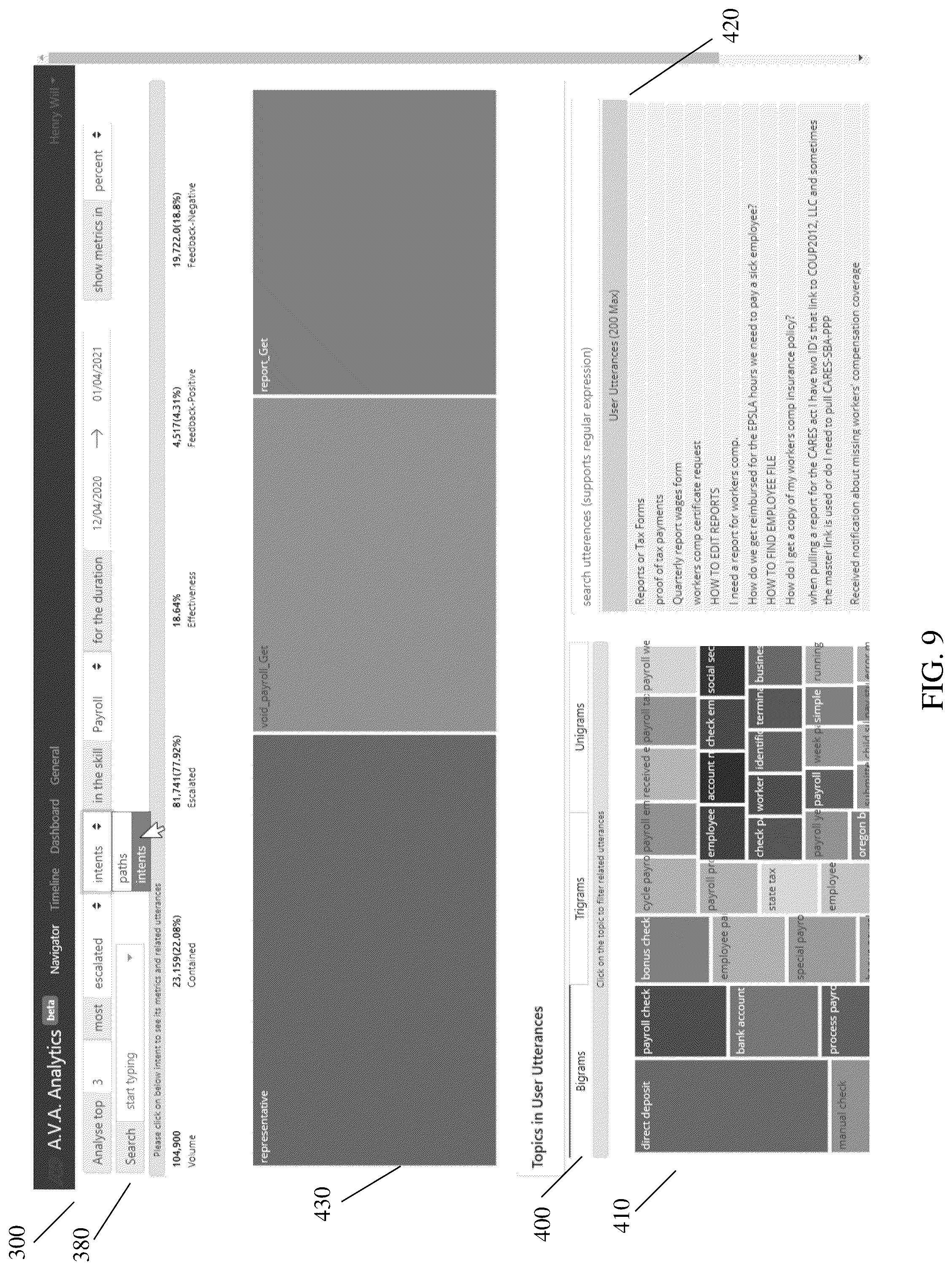 Patent US12488202 Figure 9 – Systems and methods of conversation analysis