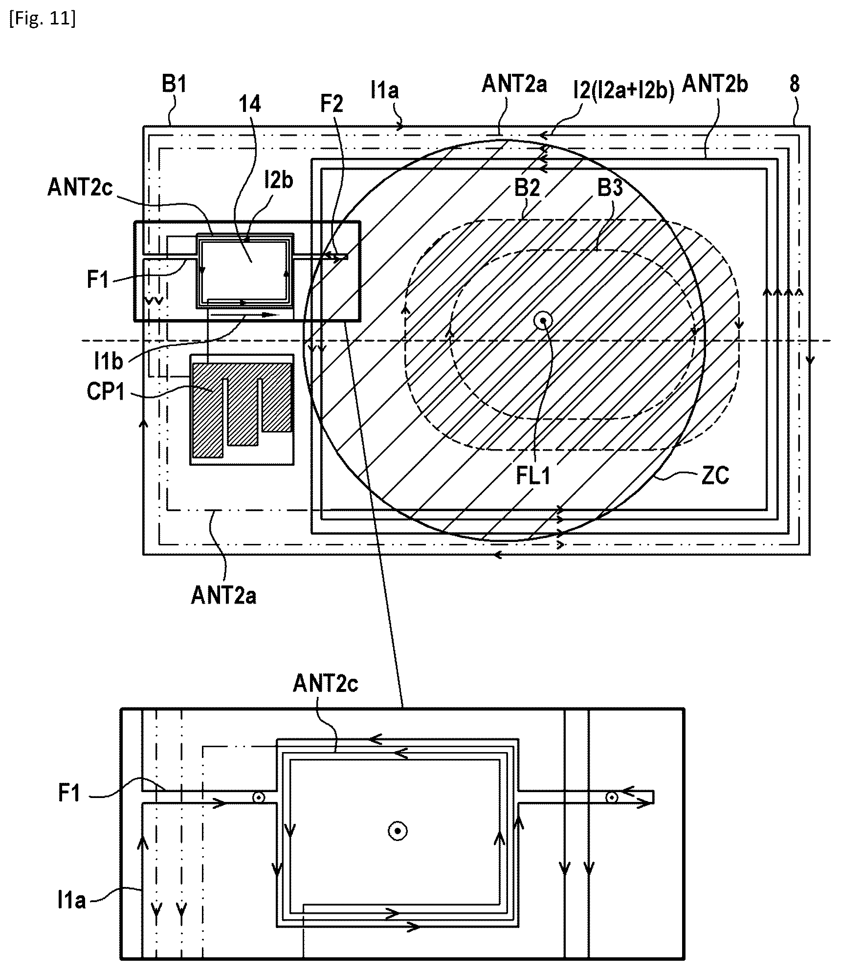 Patent US12488215 Figure 9 – Chip card with radio-frequency antennas