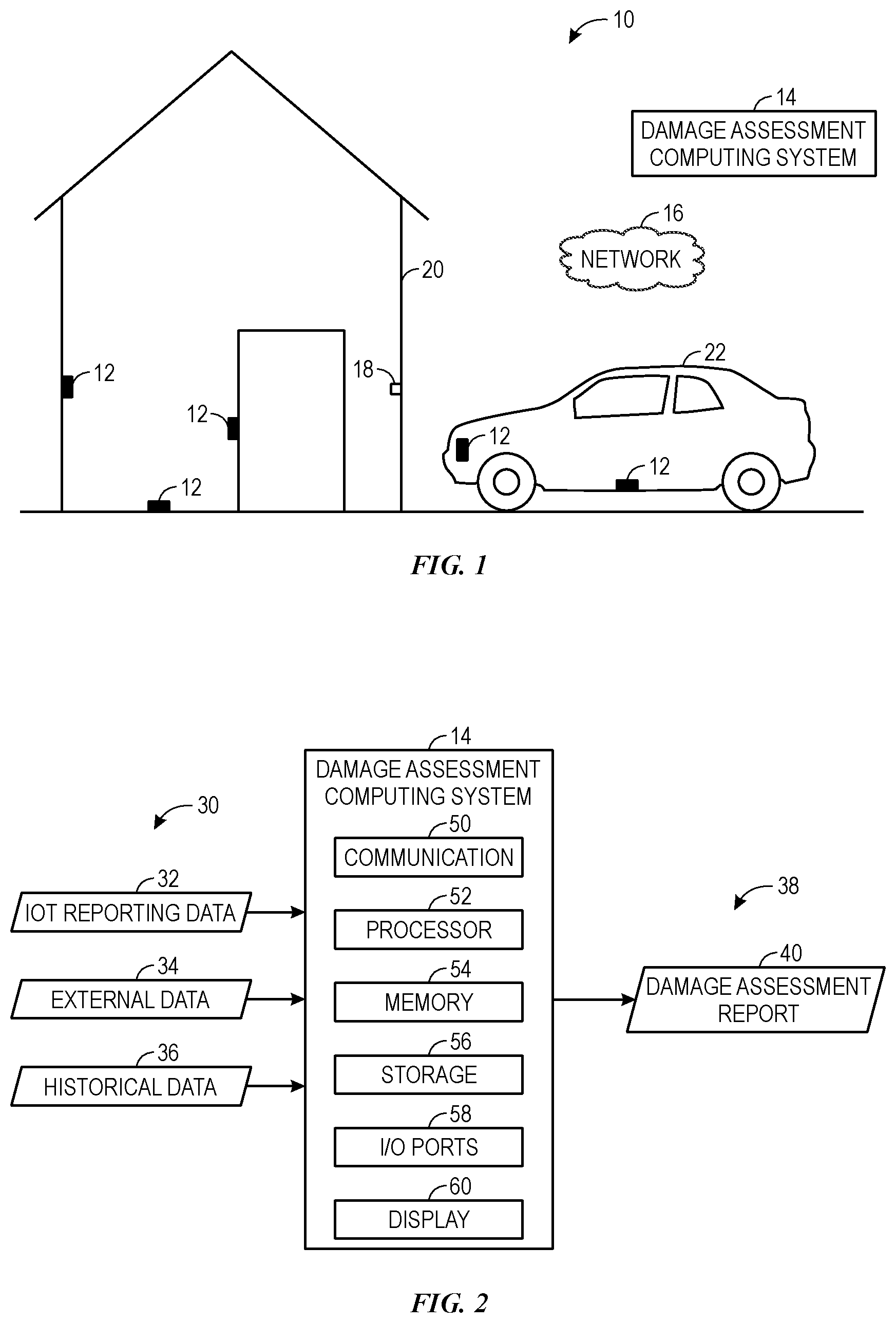 Patent US12488315 Figure 1 – Damage assessment systems and methods