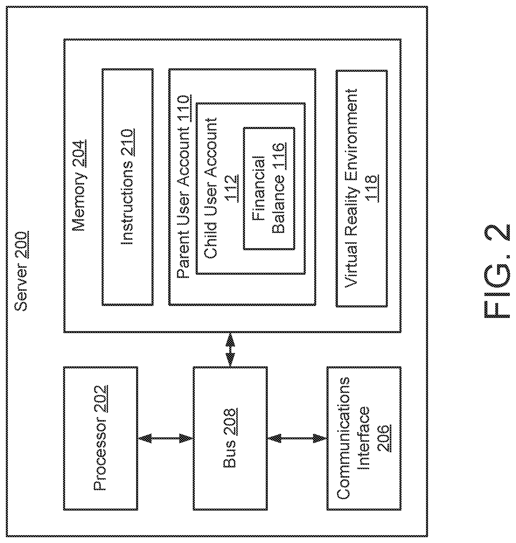 Patent US12488329 Figure 2 – Virtual reality environment for teaching children about money