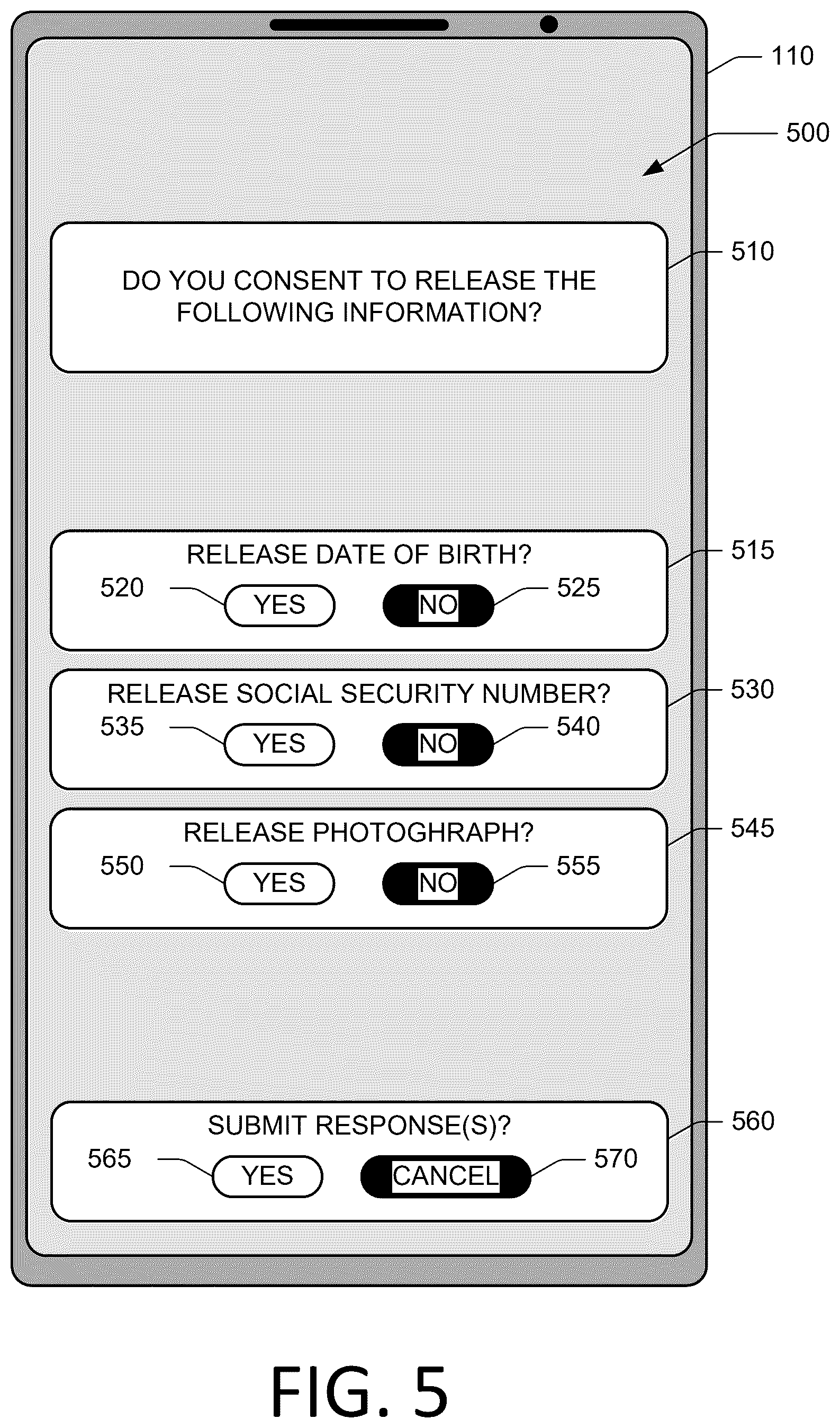 Patent US12488354 Figure 5 – Vetting system and method using composite trust value of multiple confidence levels based on linked mobile identification credentials