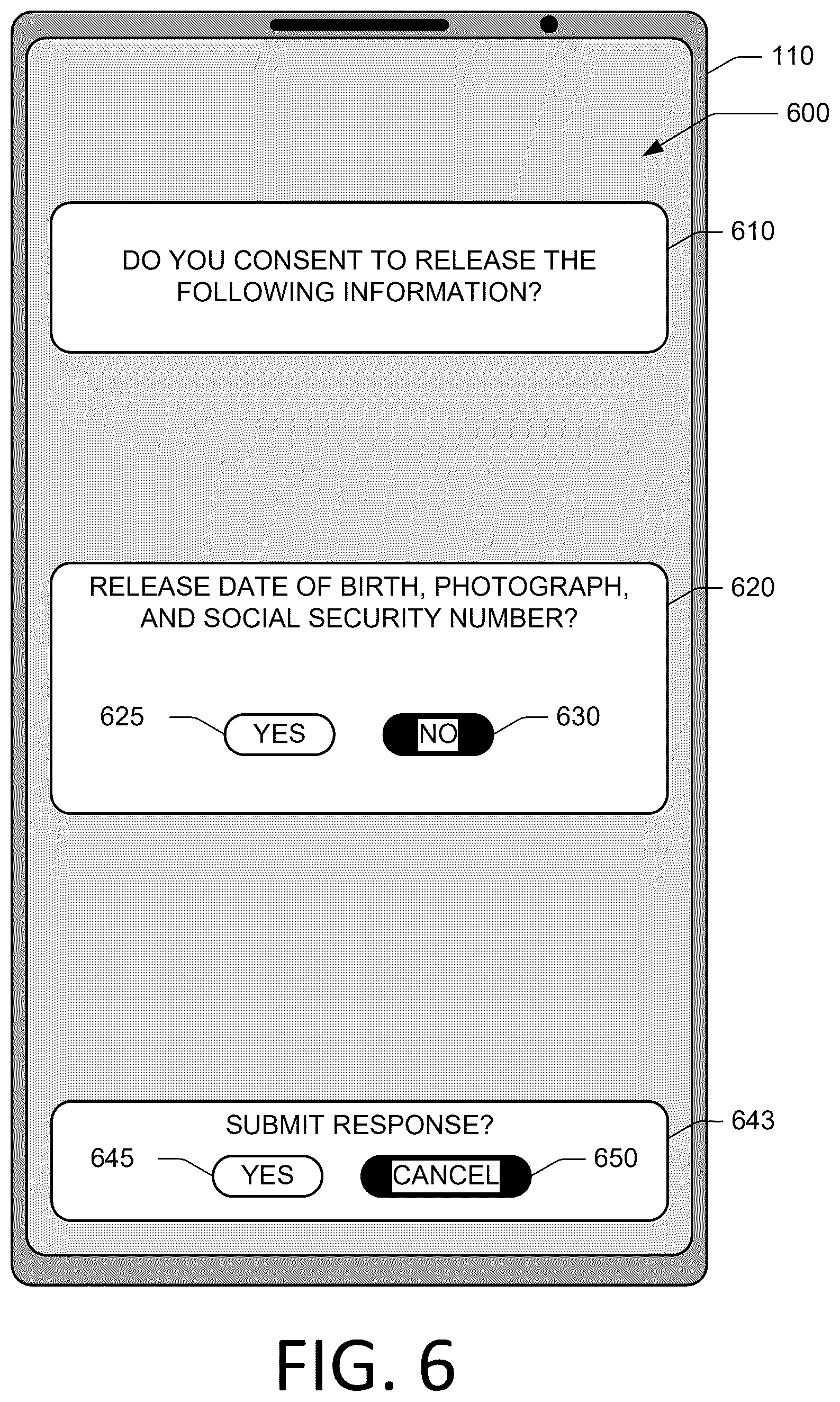 Patent US12488354 Figure 6 – Vetting system and method using composite trust value of multiple confidence levels based on linked mobile identification credentials