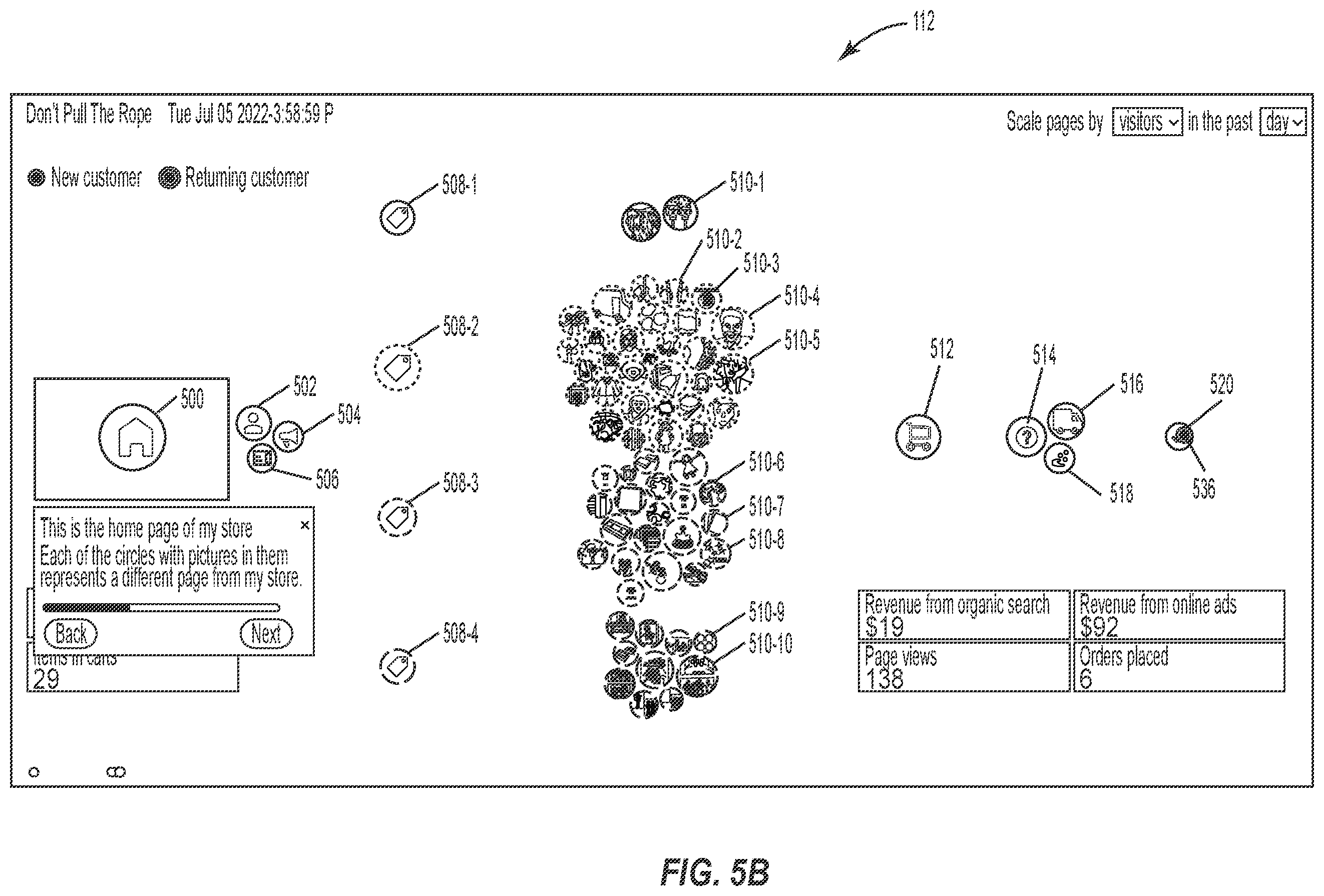 Patent US12488382 Figure 6 – Live view of a website such as an e-commerce store