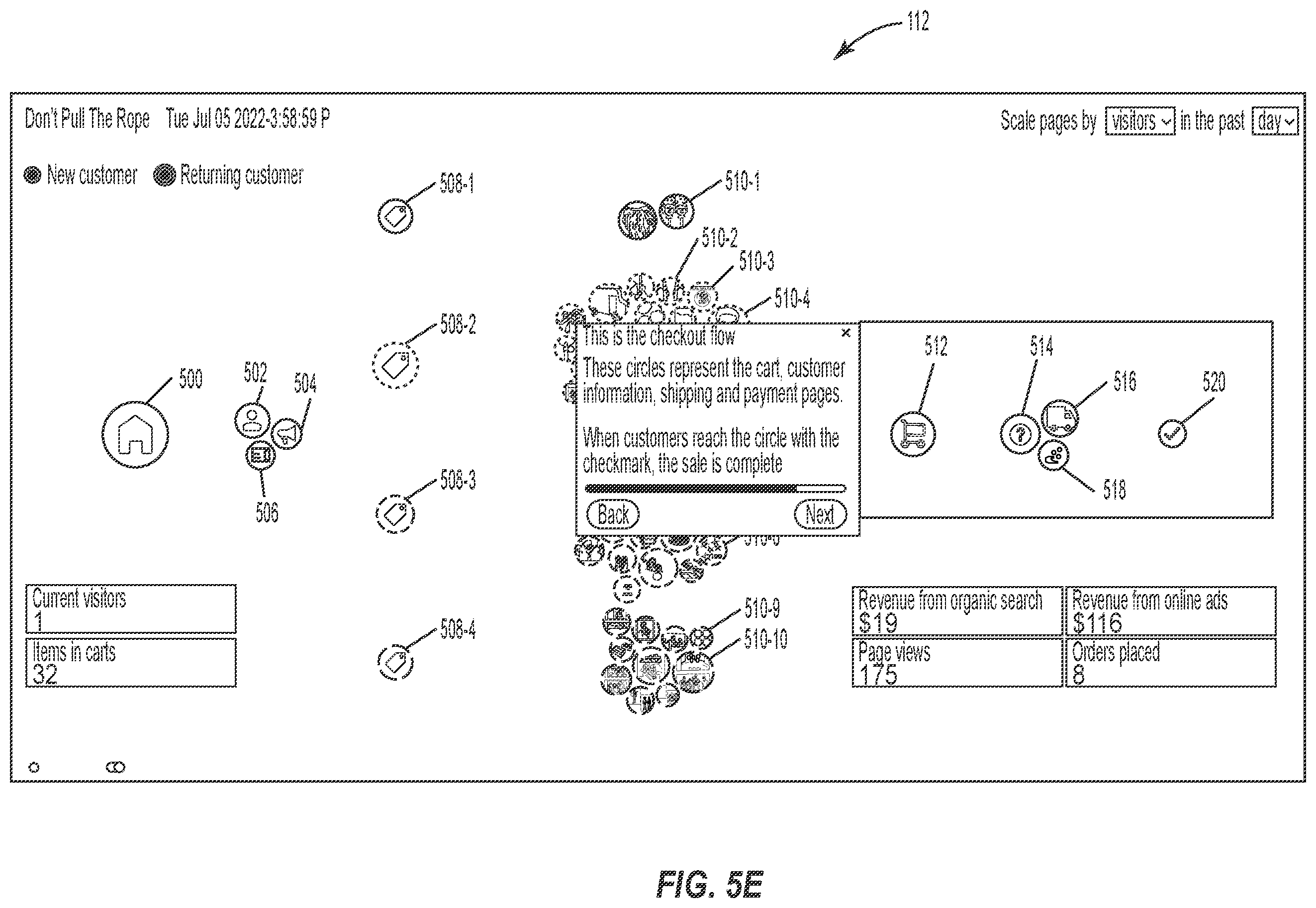 Patent US12488382 Figure 9 – Live view of a website such as an e-commerce store