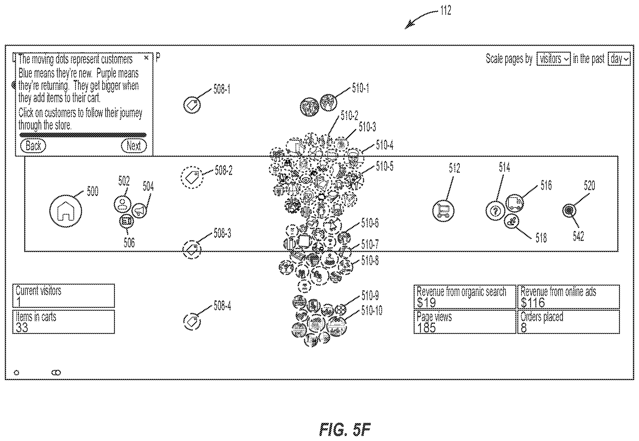 Patent US12488382 Figure 10 – Live view of a website such as an e-commerce store