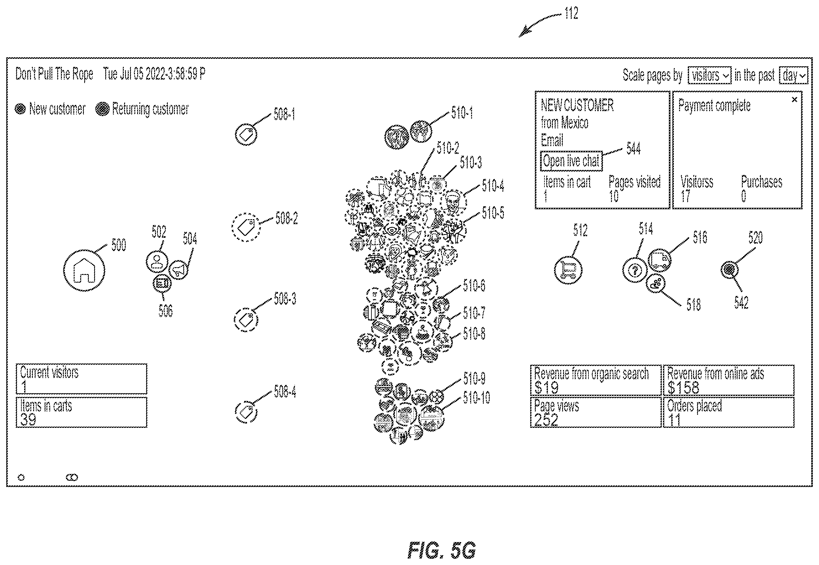 Patent US12488382 Figure 11 – Live view of a website such as an e-commerce store