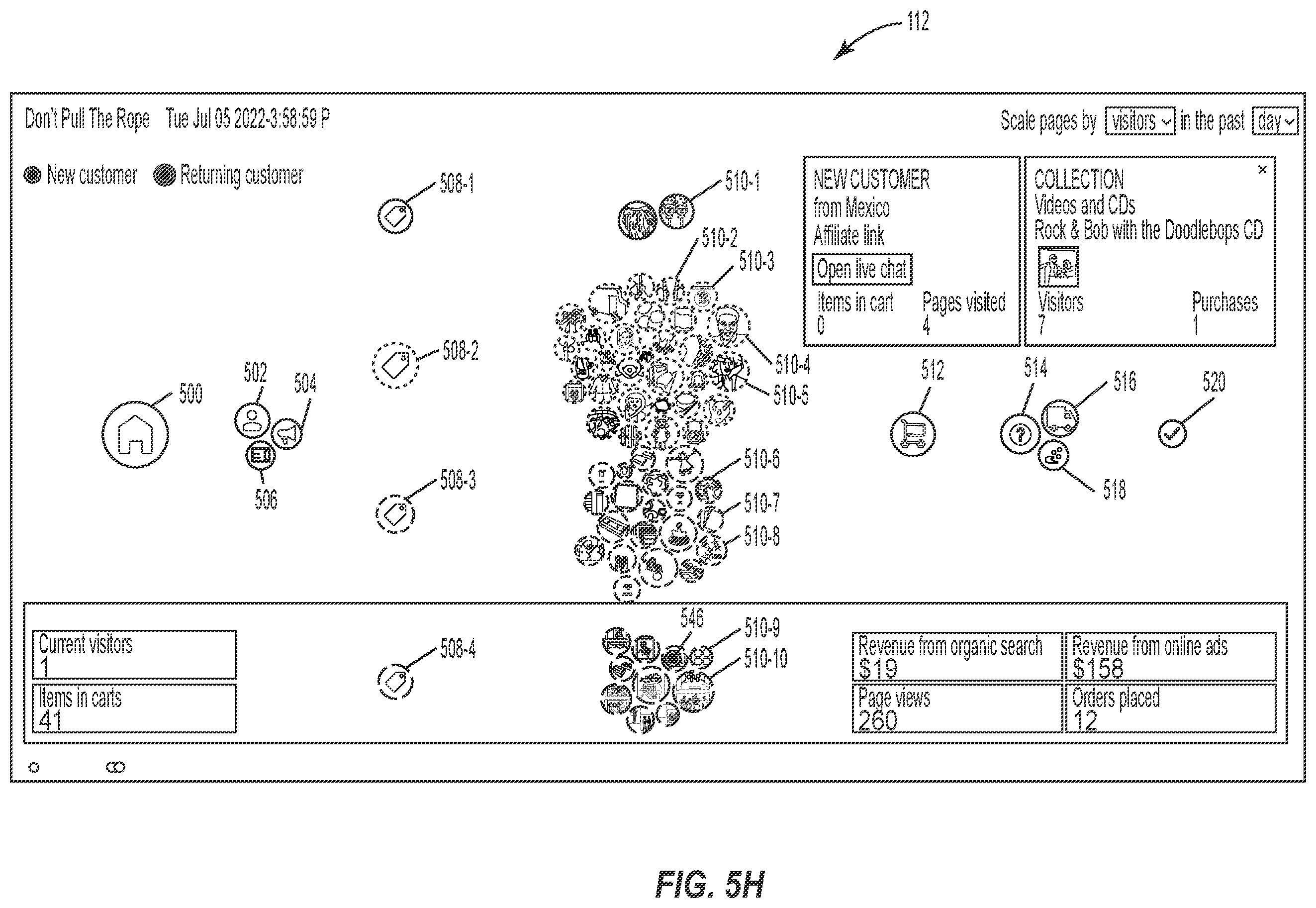 Patent US12488382 Figure 12 – Live view of a website such as an e-commerce store