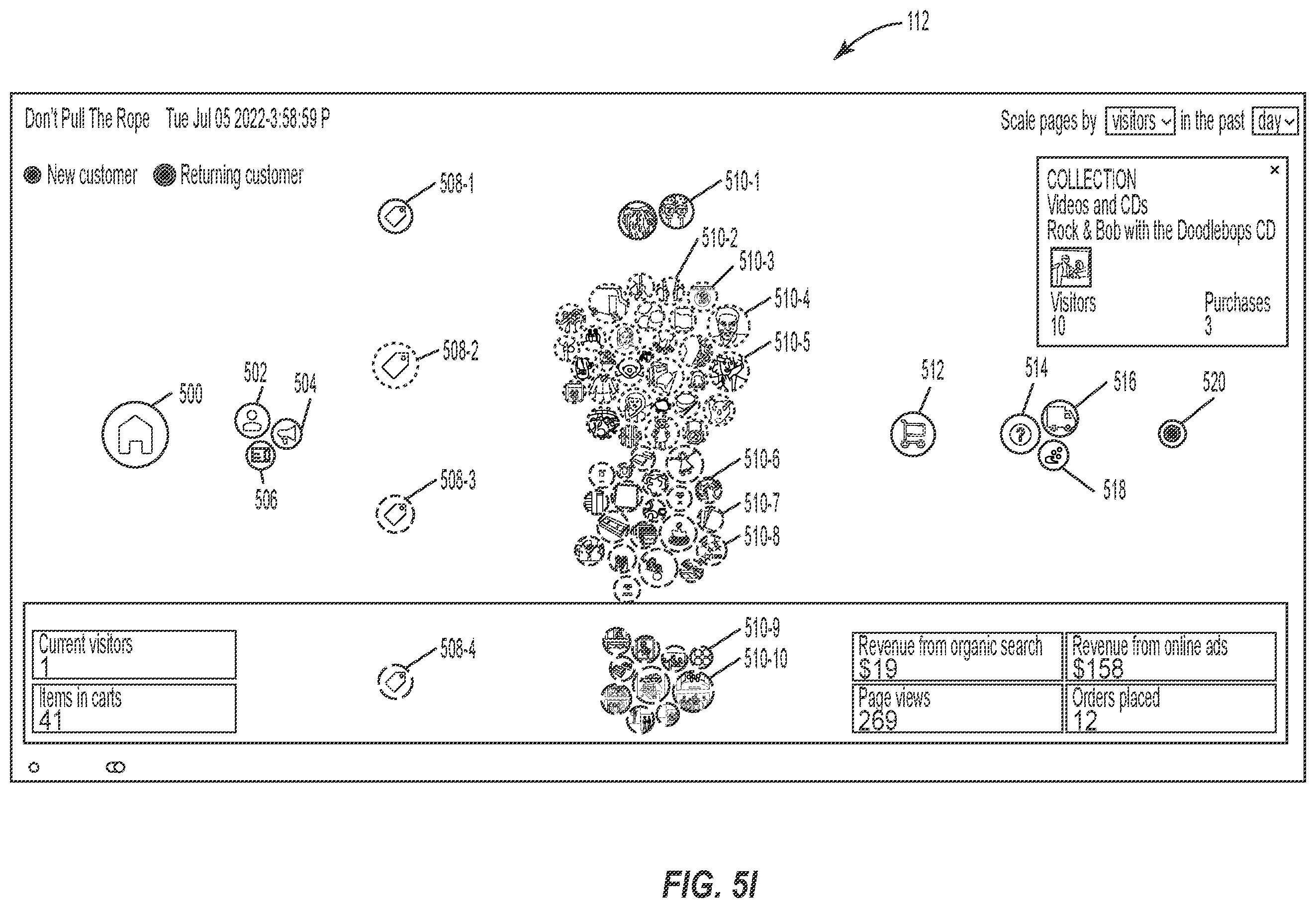 Patent US12488382 Figure 13 – Live view of a website such as an e-commerce store