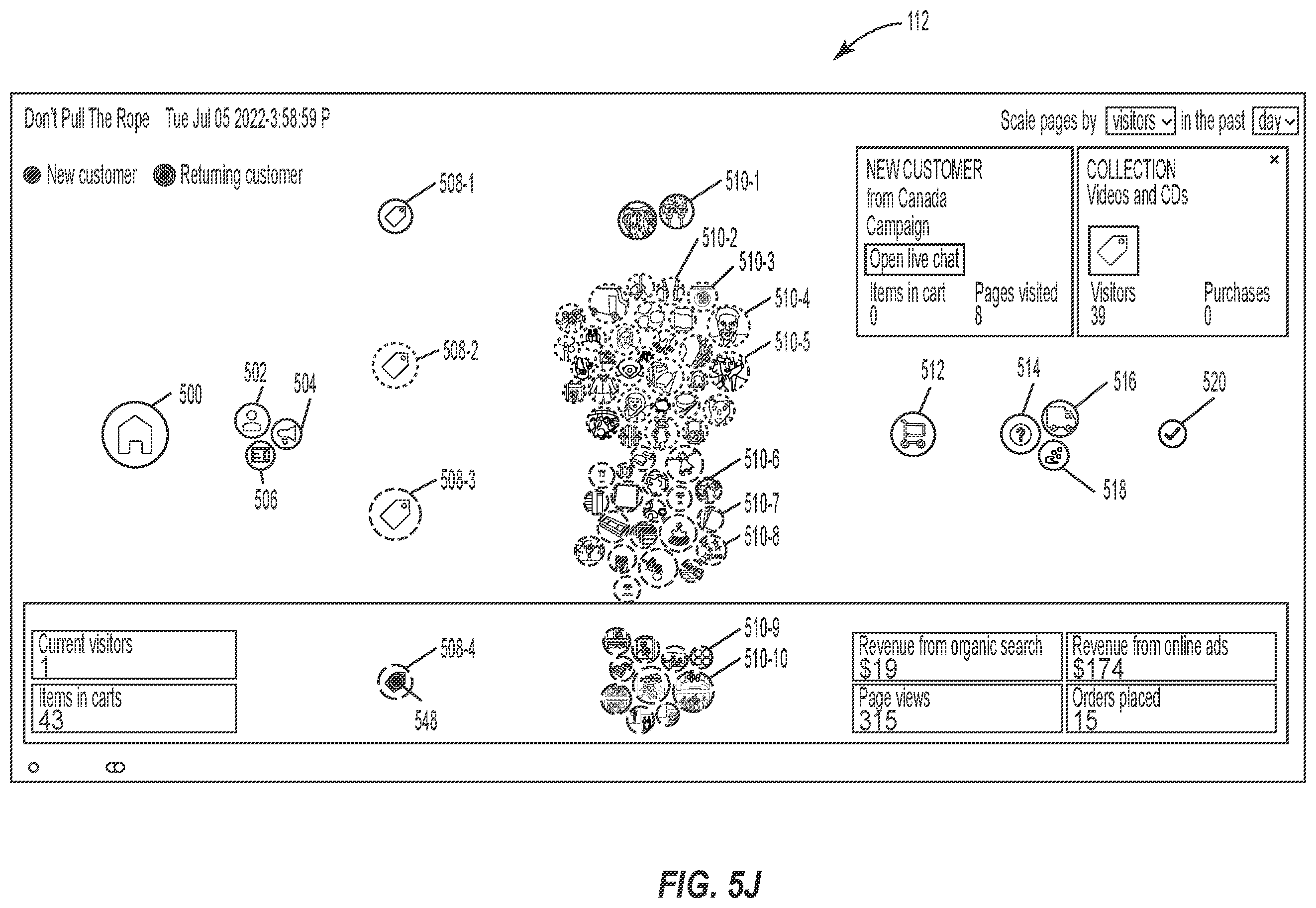 Patent US12488382 Figure 14 – Live view of a website such as an e-commerce store