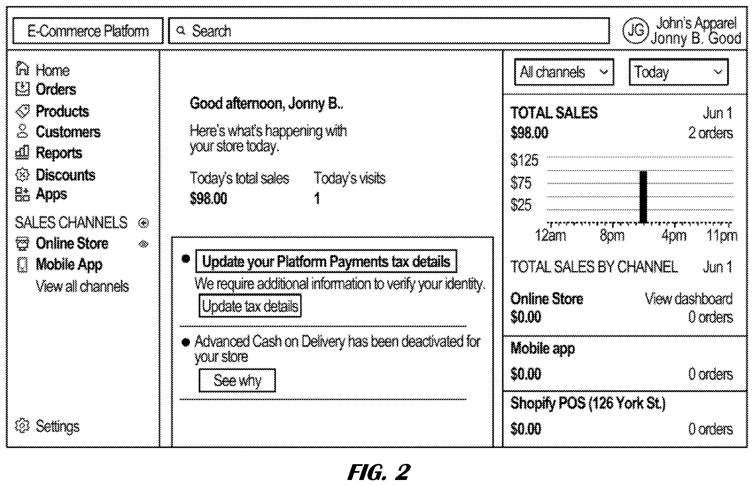 Patent US12488384 Figure 2 – Build and update a virtual store based on a physical store