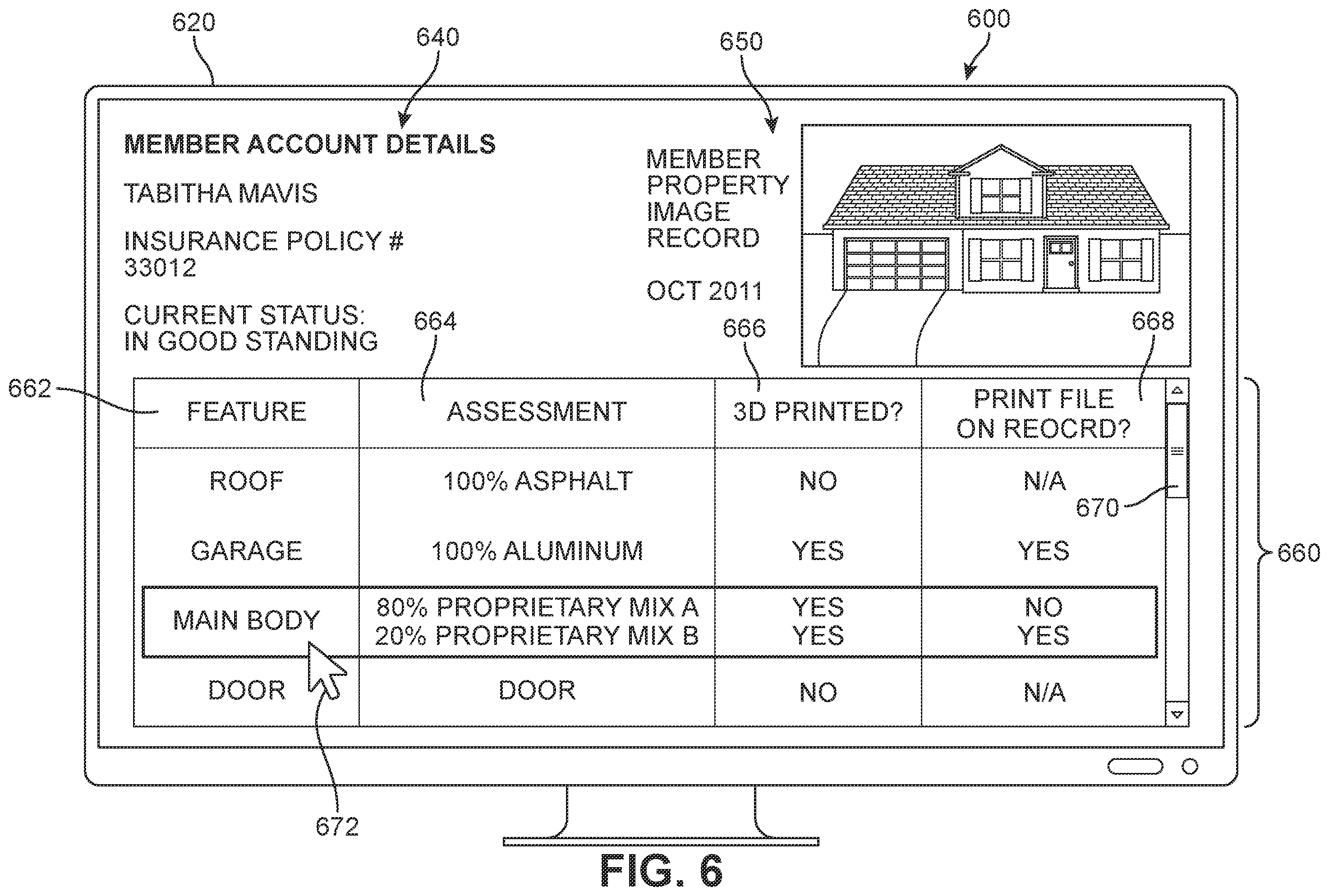 Patent US12488395 Figure 6 – System and method for verifying 3D printed structural damage claims