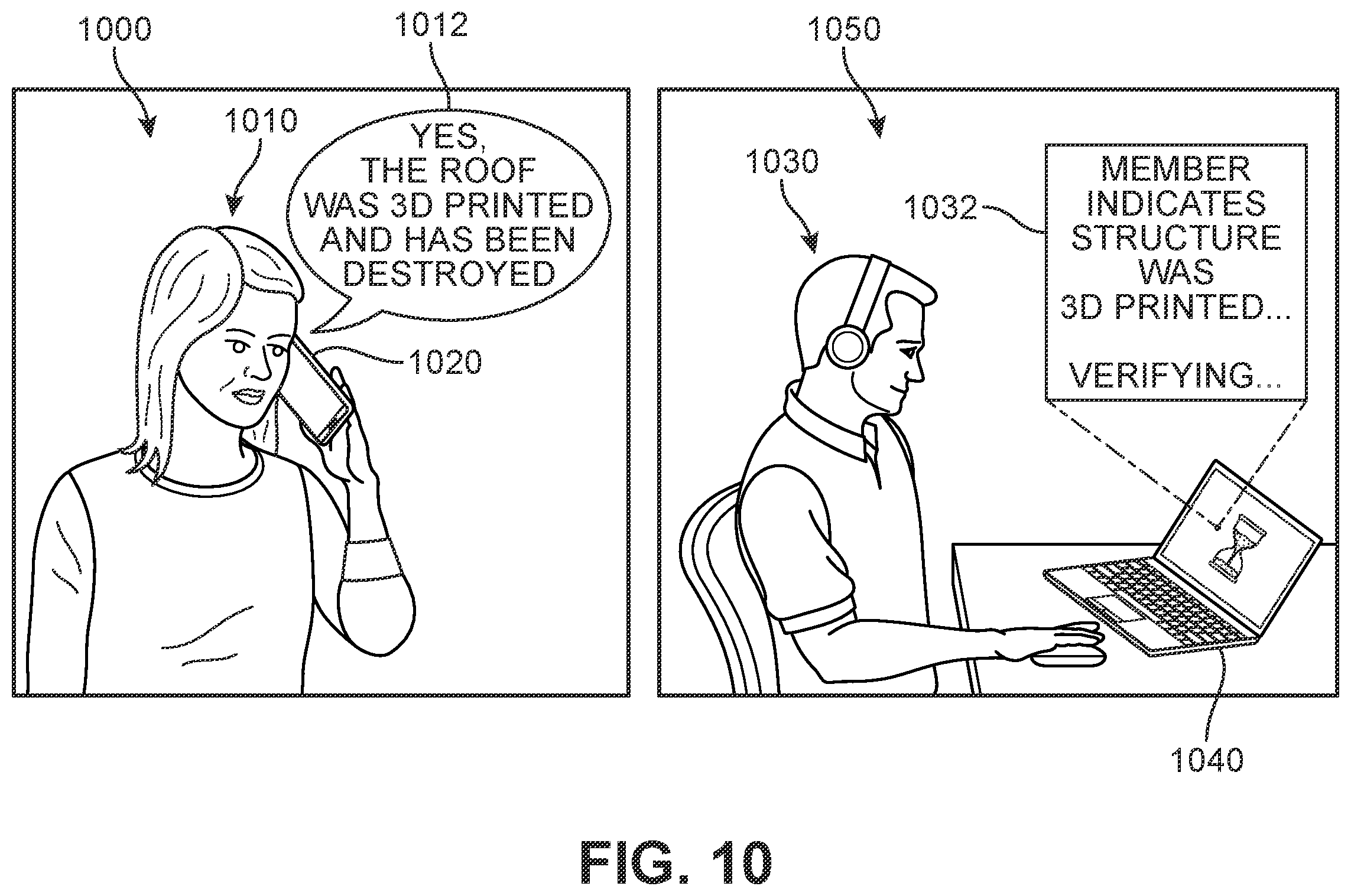 Patent US12488395 Figure 10 – System and method for verifying 3D printed structural damage claims