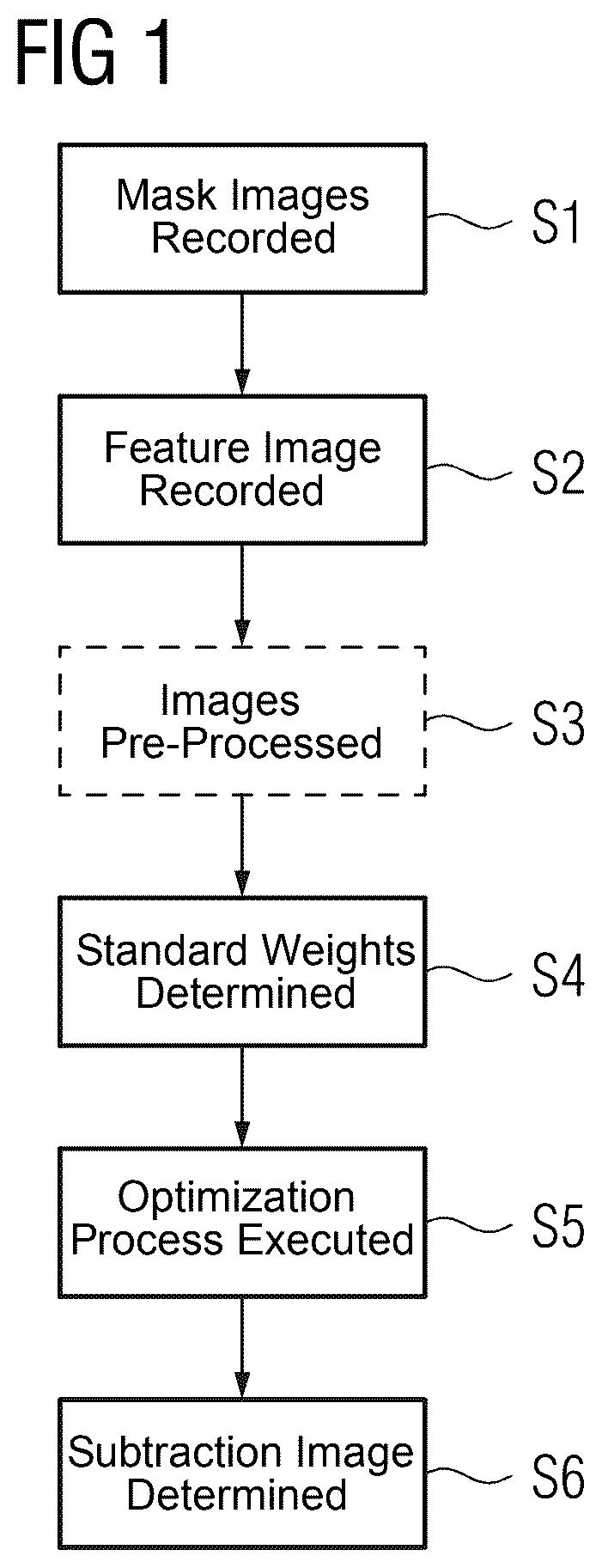 Patent US12488429 Figure 1 – Computer-implemented method for determining a subtraction image, image recording facility, computer program, and electronically readable data carrier