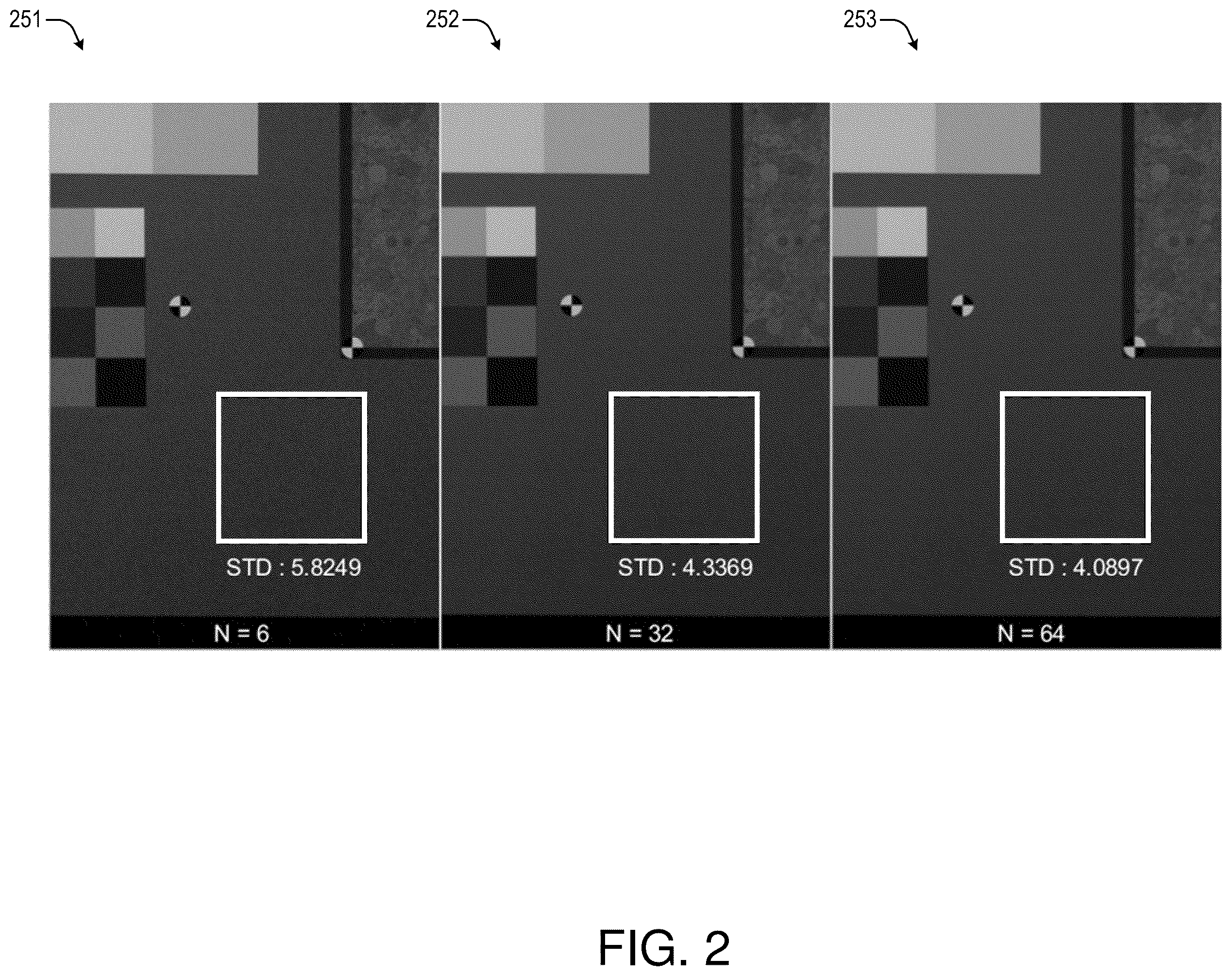 Patent US12488433 Figure 2 – Image noise and blurriness reduction