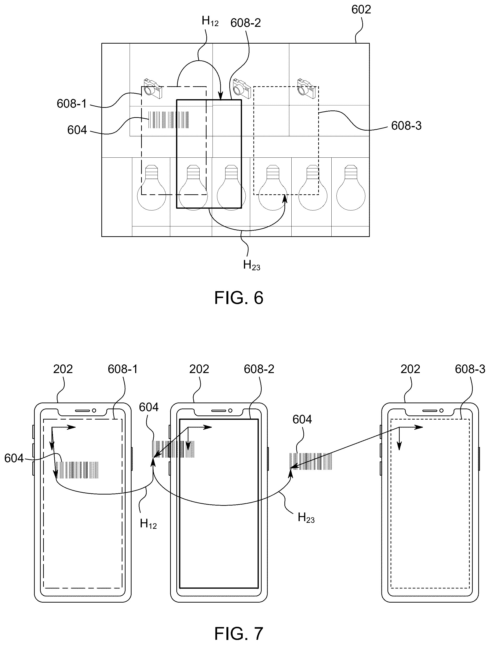Patent US12488473 Figure 6 – Multi-barcode detection in a real scene using interface enhancement based on user input