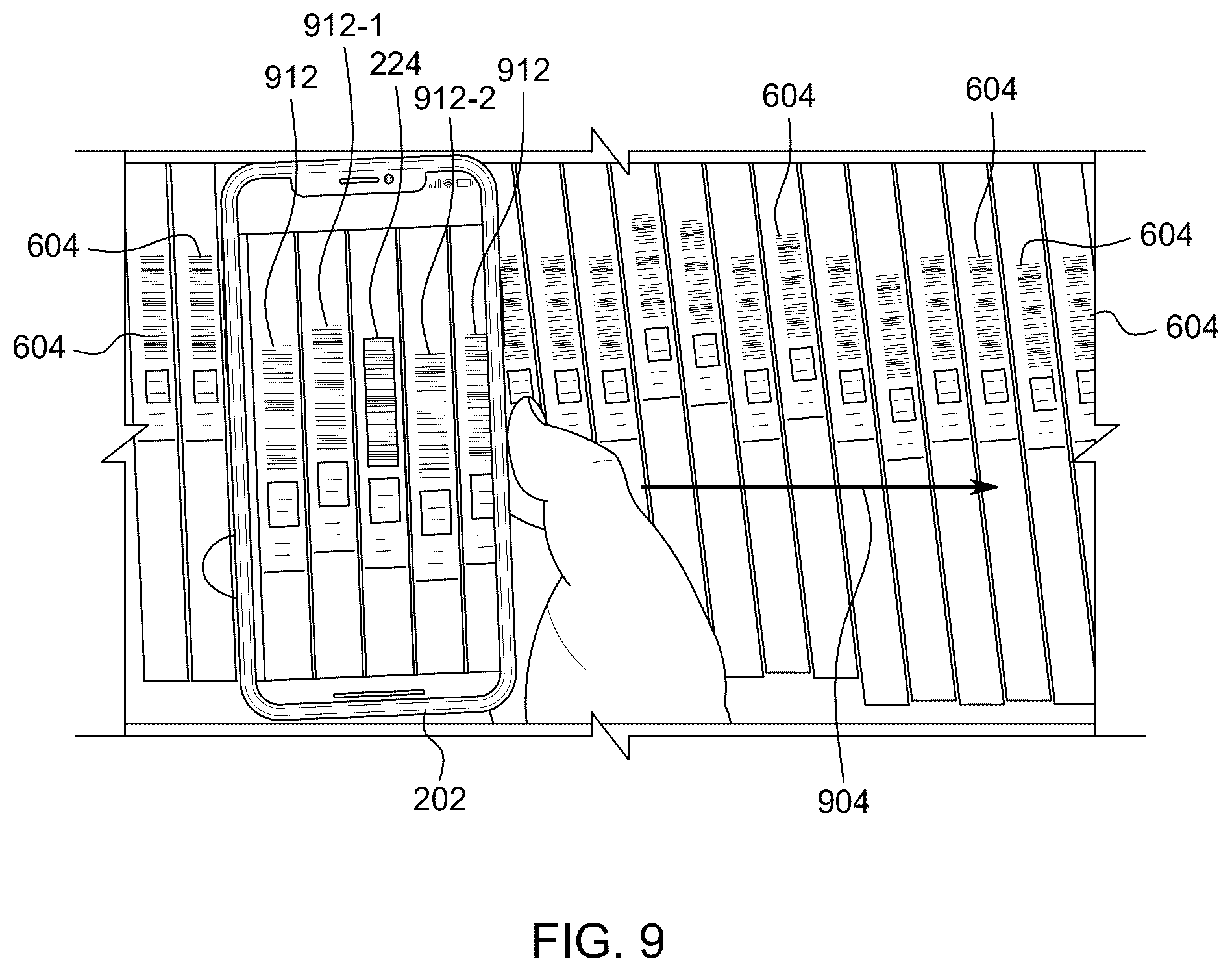Patent US12488473 Figure 8 – Multi-barcode detection in a real scene using interface enhancement based on user input