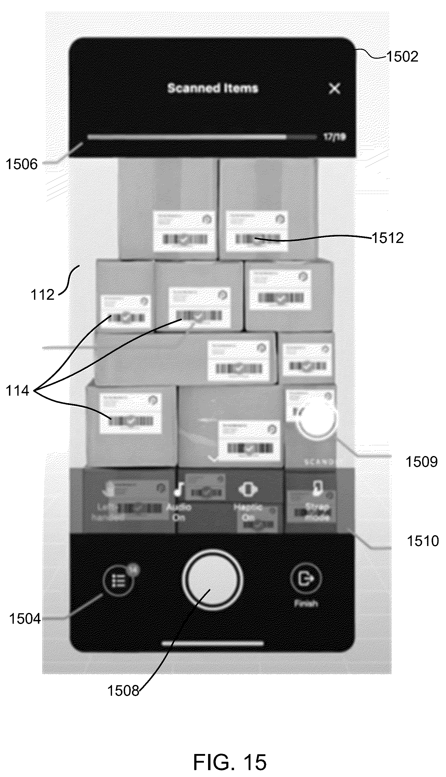 Patent US12488473 Figure 14 – Multi-barcode detection in a real scene using interface enhancement based on user input