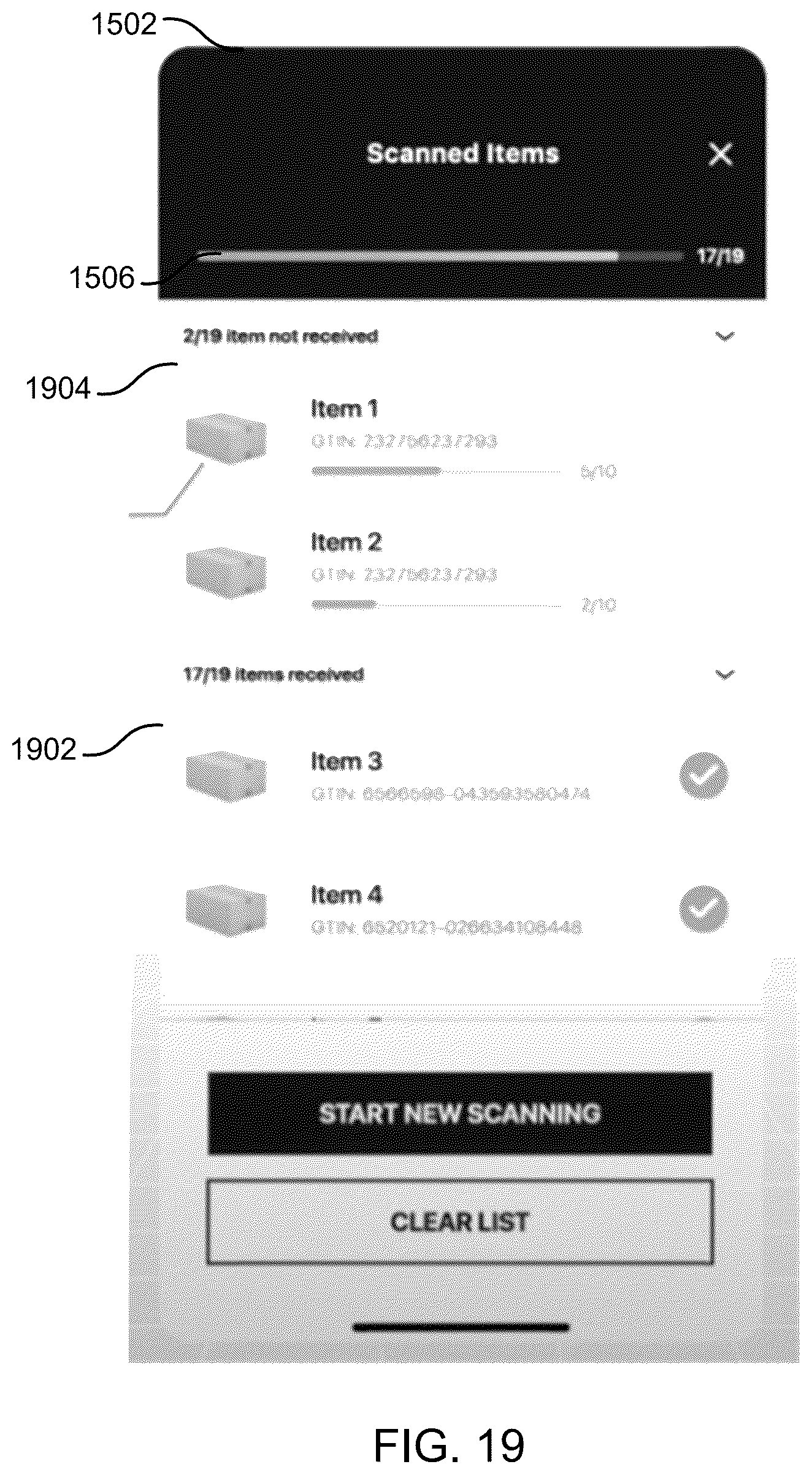 Patent US12488473 Figure 19 – Multi-barcode detection in a real scene using interface enhancement based on user input