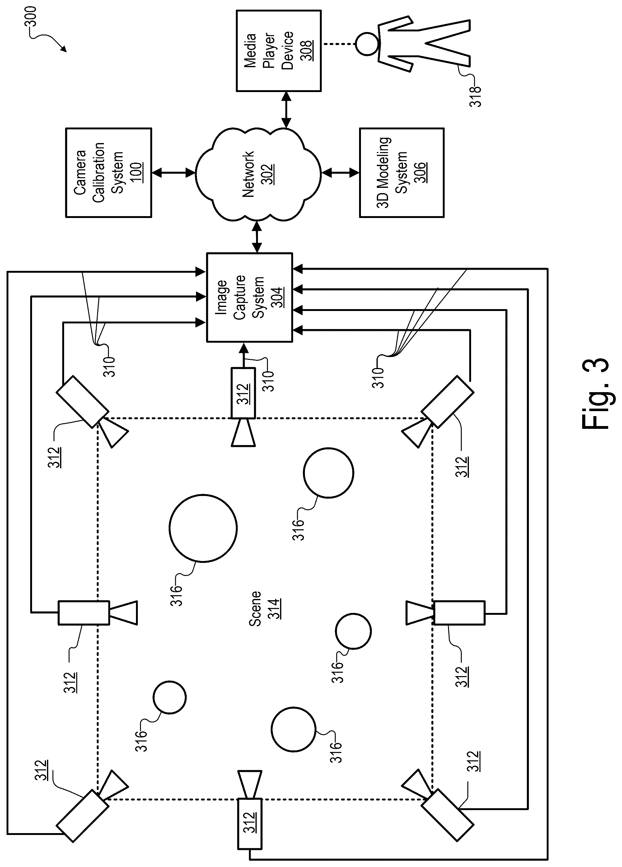 Patent US12488502 Figure 3 – Methods and systems for camera calibration based on apparent movement of image content at a scene