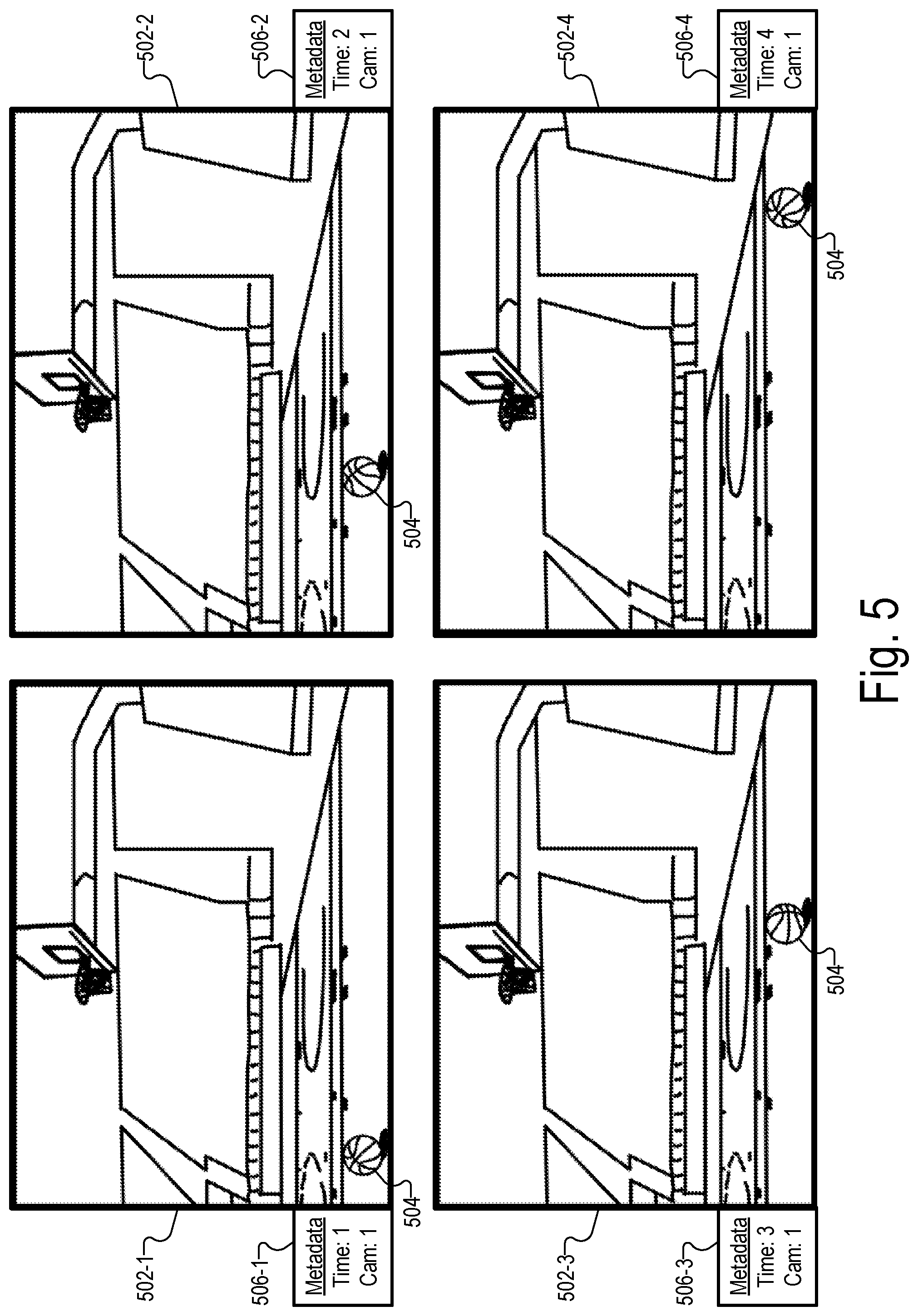 Patent US12488502 Figure 5 – Methods and systems for camera calibration based on apparent movement of image content at a scene