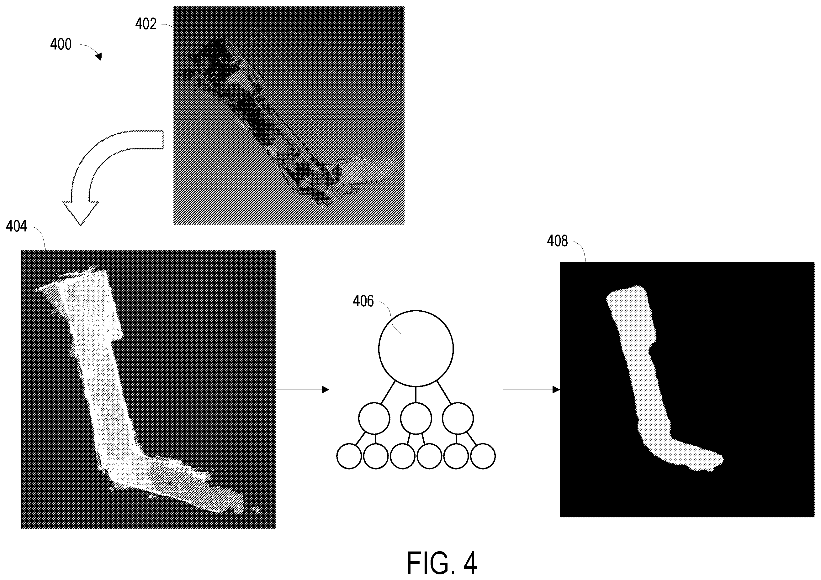 Patent US12488537 Figure 4 – Machine learning training and layout estimation