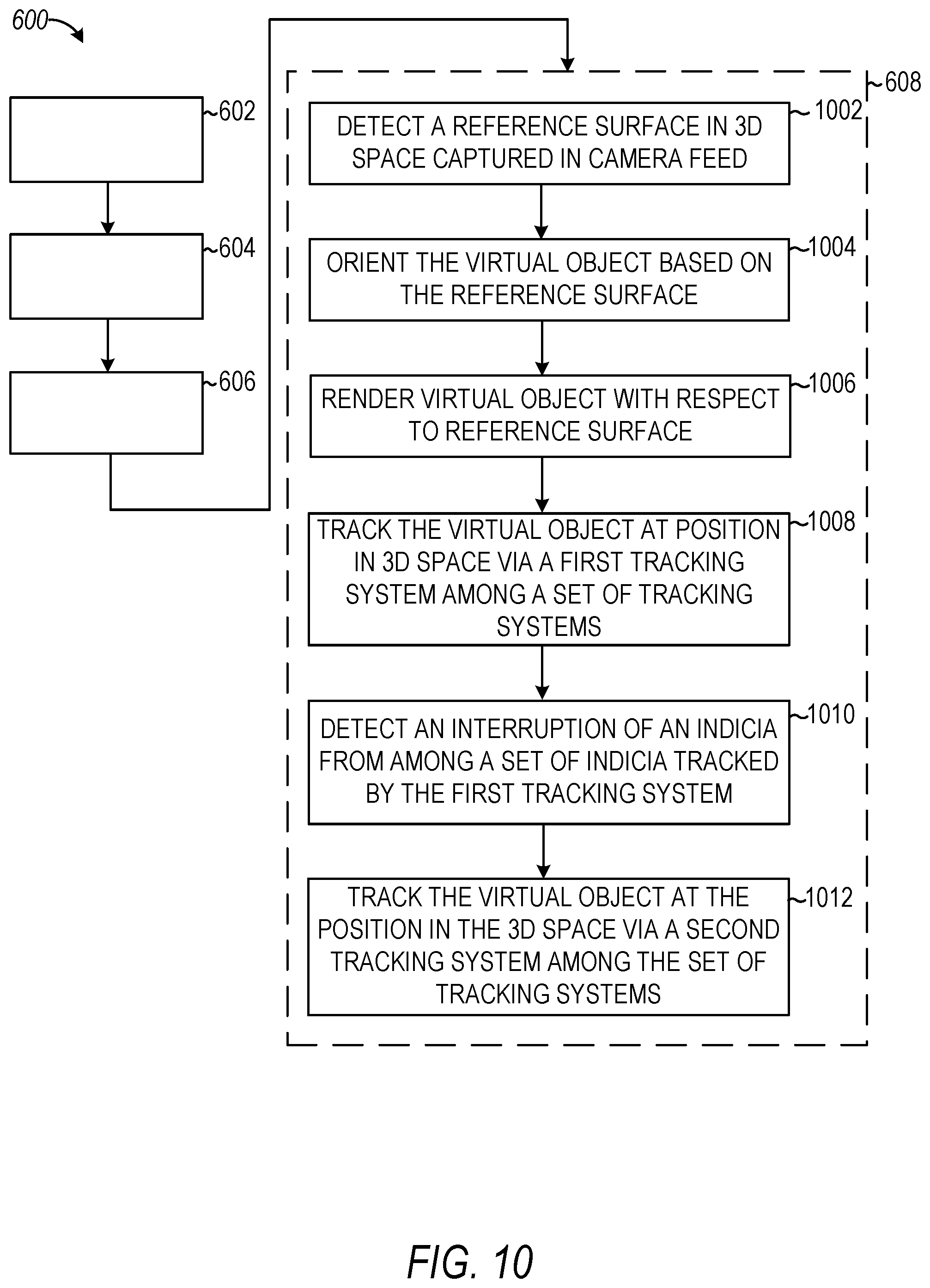 Patent US12488548 Figure 10 – Context-based virtual object rendering