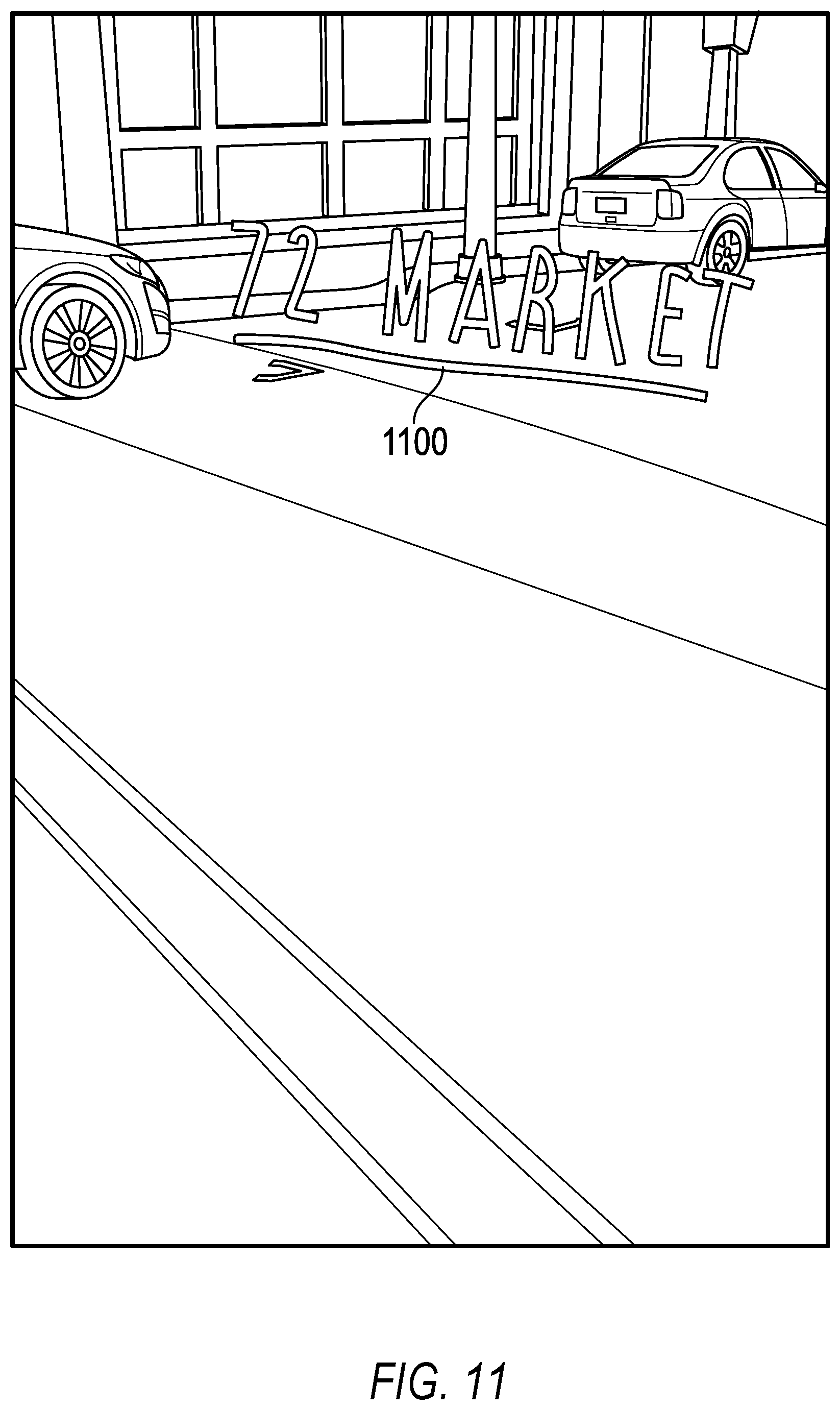Patent US12488548 Figure 11 – Context-based virtual object rendering
