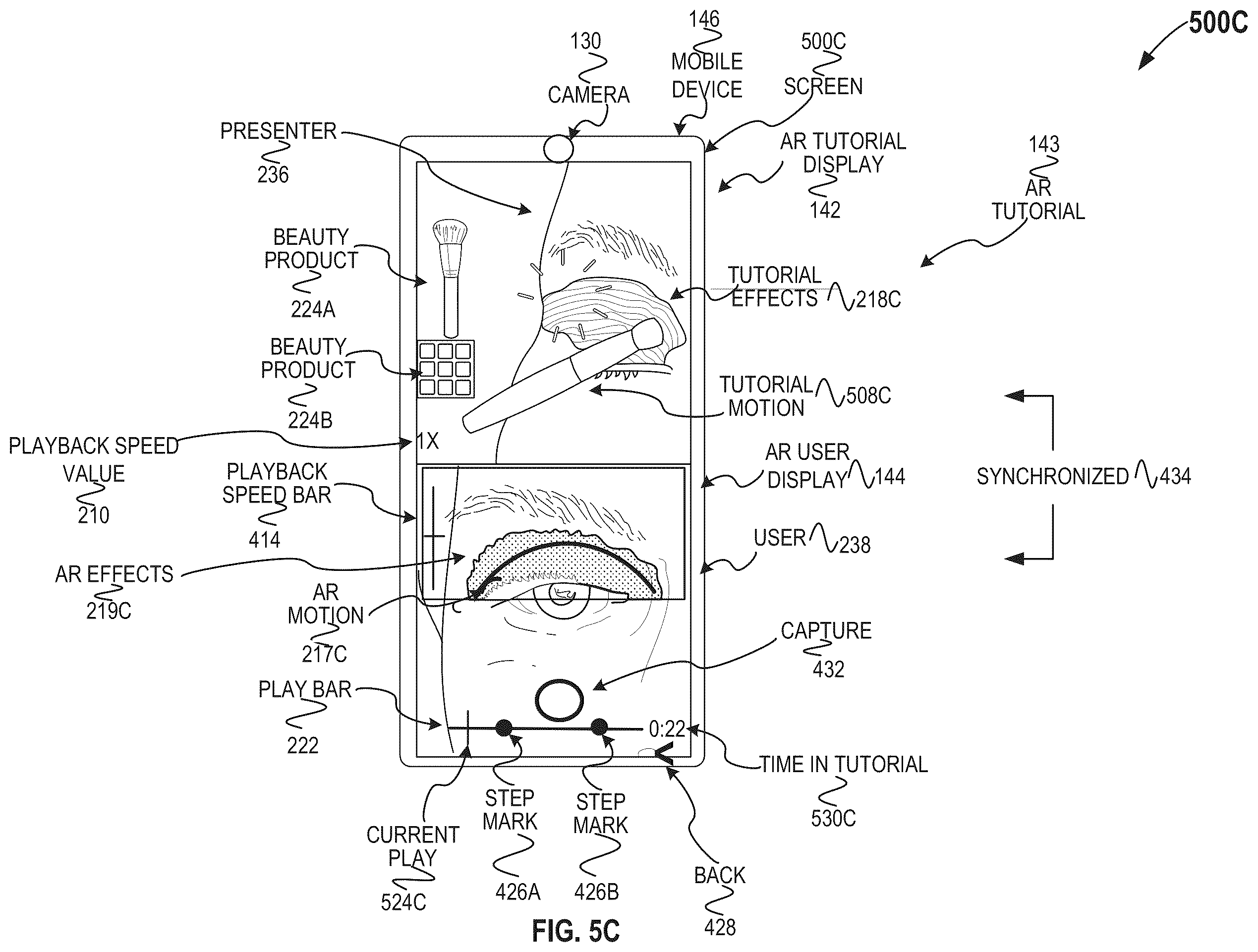 Patent US12488551 Figure 7 – Augmented reality beauty product tutorials