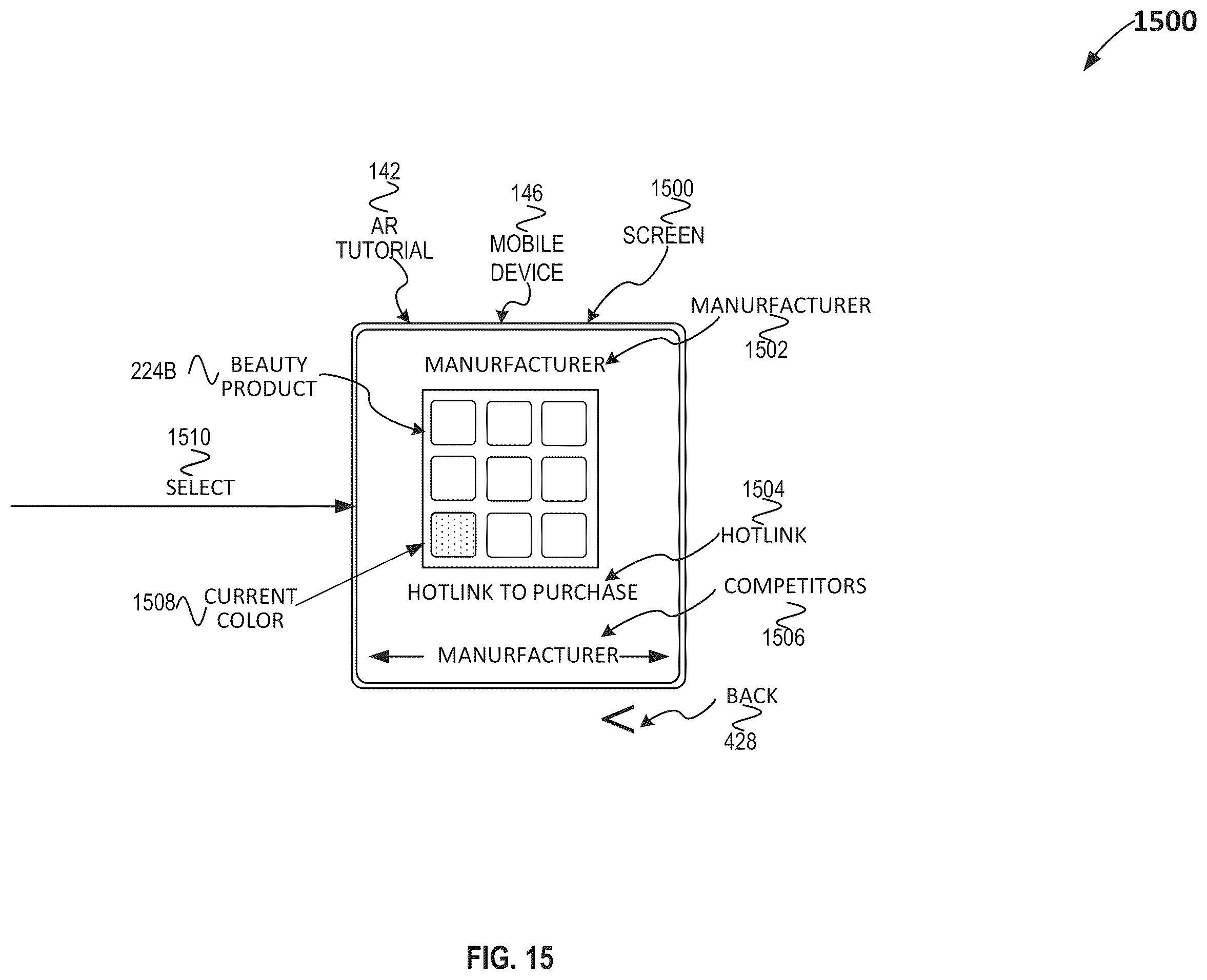 Patent US12488551 Figure 17 – Augmented reality beauty product tutorials