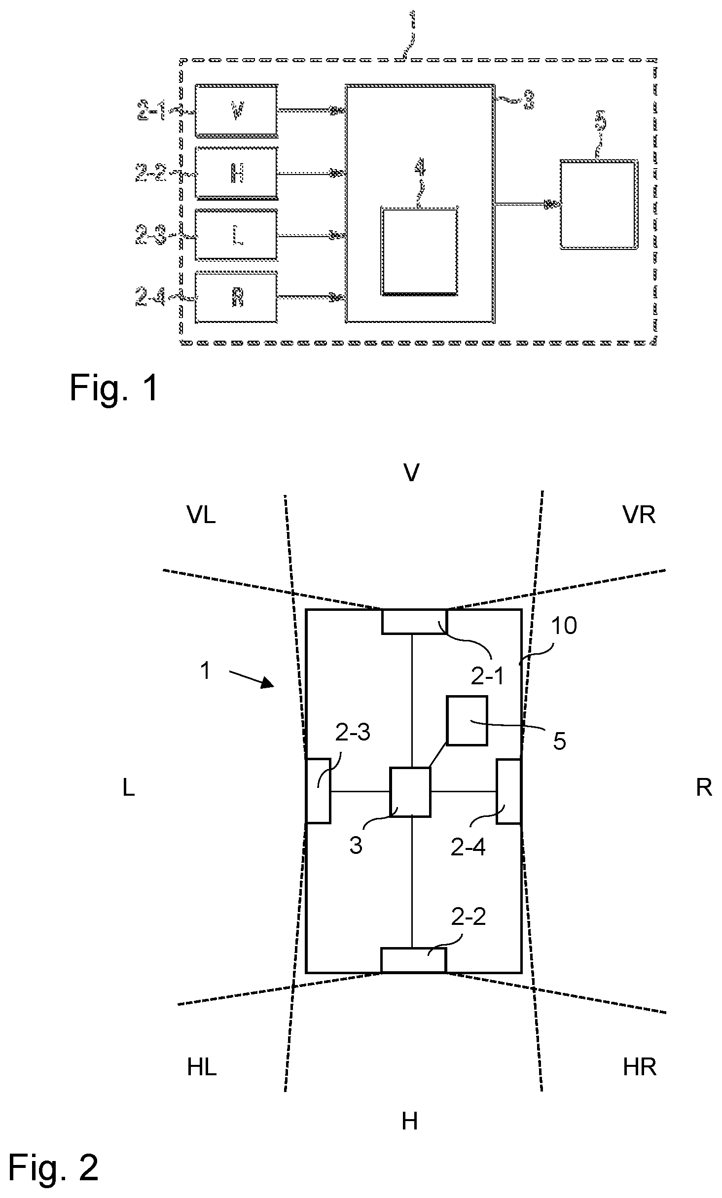 Patent US12488593 — Correction of images from a panoramic-view camera system in the case of rain, incident light and contamination — Figure 1
