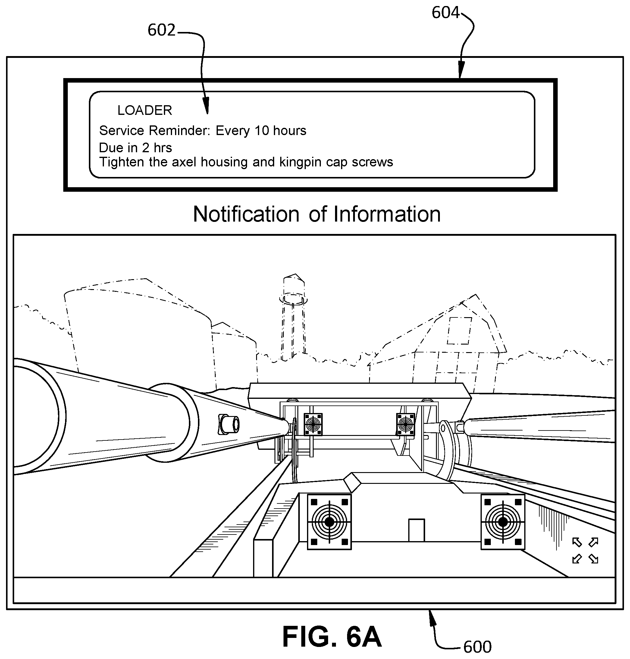 Patent US12488630 Figure 6 – Method and apparatus monitoring operation of a work vehicle attachment for scheduling maintenance