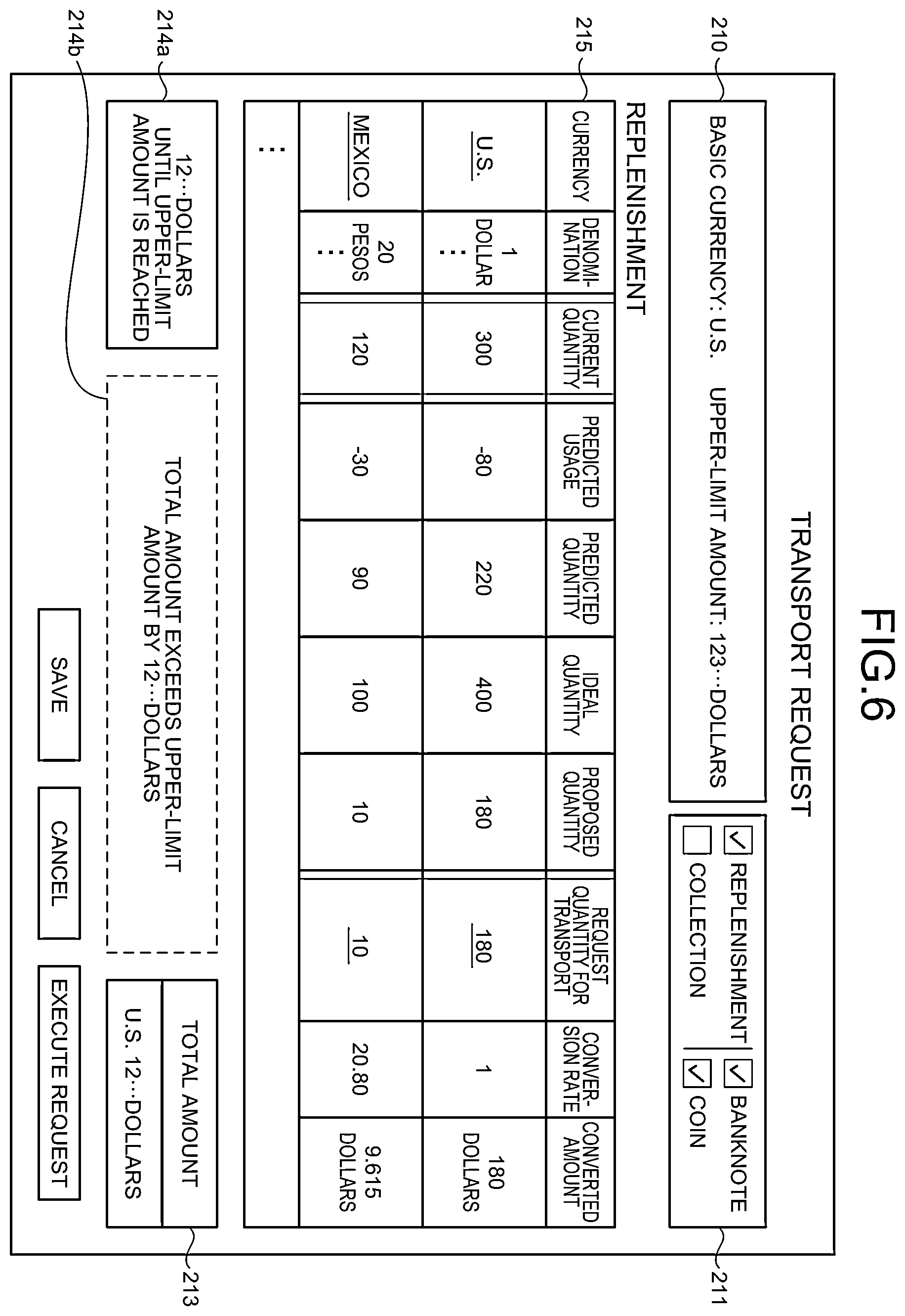 Patent US12488648 Figure 6 – Cash transport system