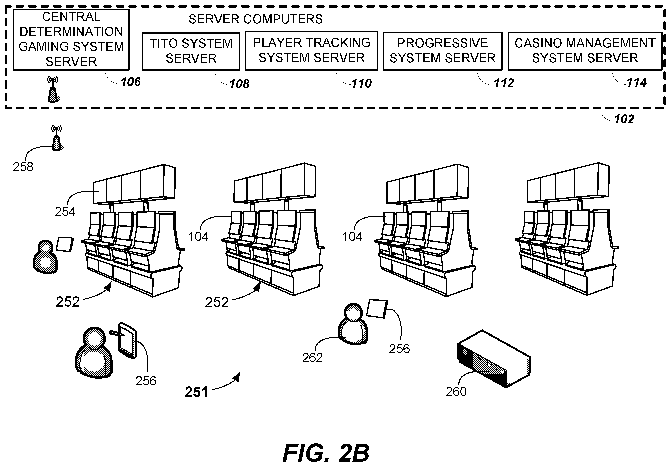 Patent US12488652 Figure 3 – Integrated stand for supporting electronic gaming machine and housing electronic gaming components thereof