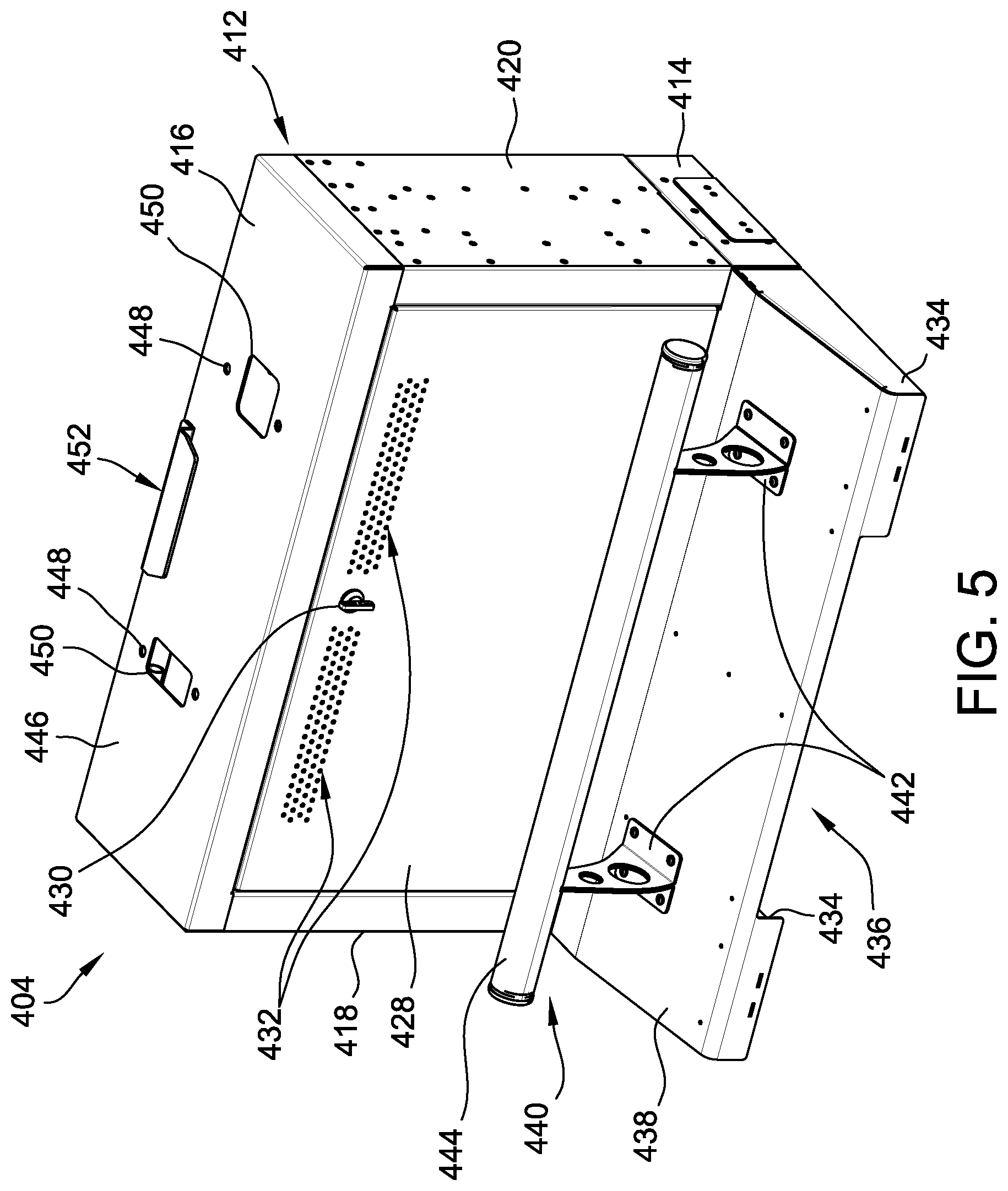 Patent US12488652 Figure 7 – Integrated stand for supporting electronic gaming machine and housing electronic gaming components thereof