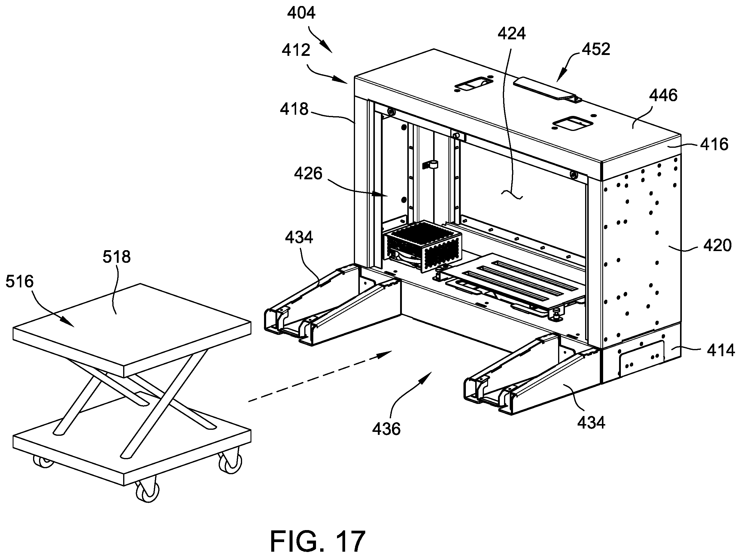 Patent US12488652 Figure 19 – Integrated stand for supporting electronic gaming machine and housing electronic gaming components thereof