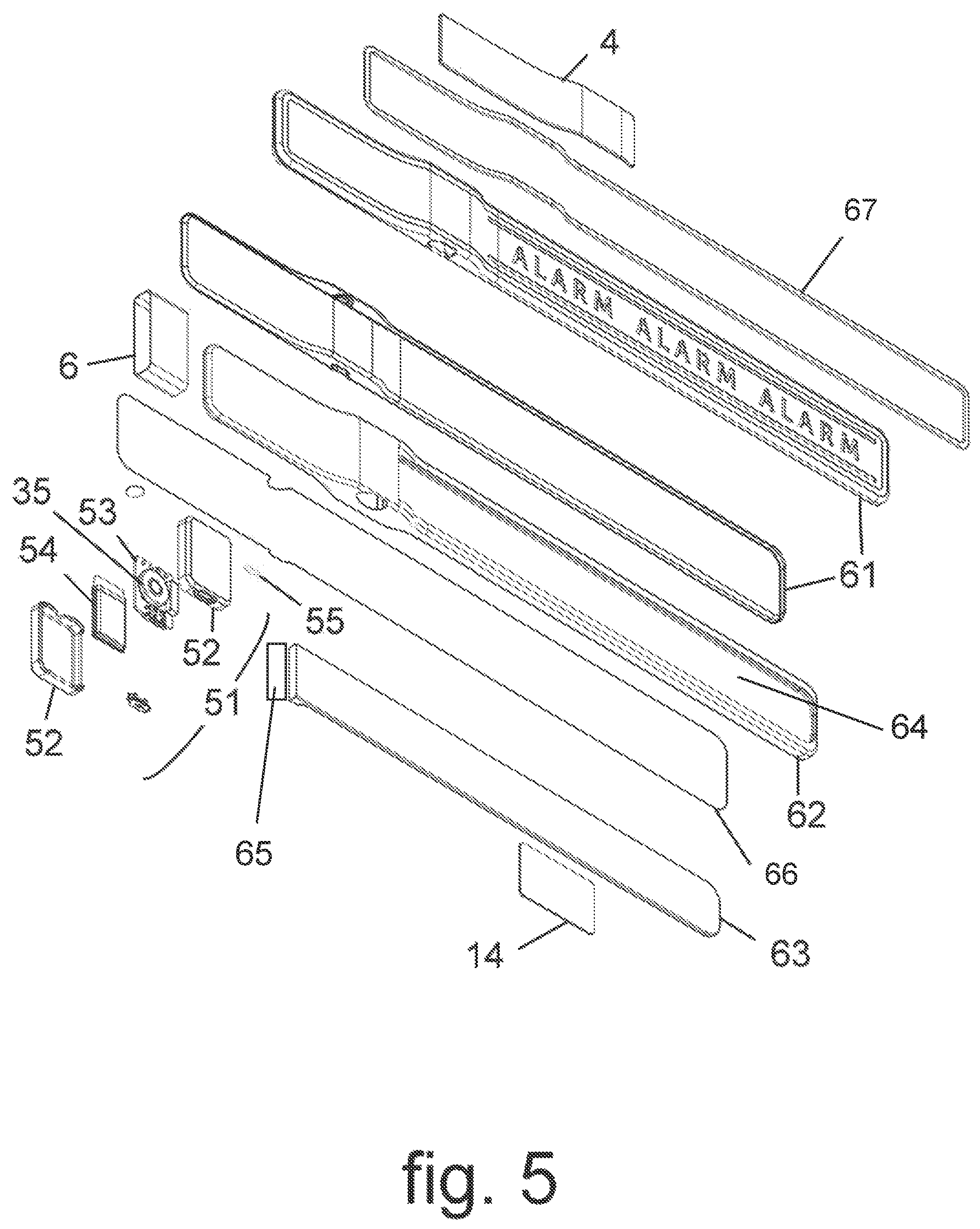Patent US12488668 Figure 5 – Wearable safety device