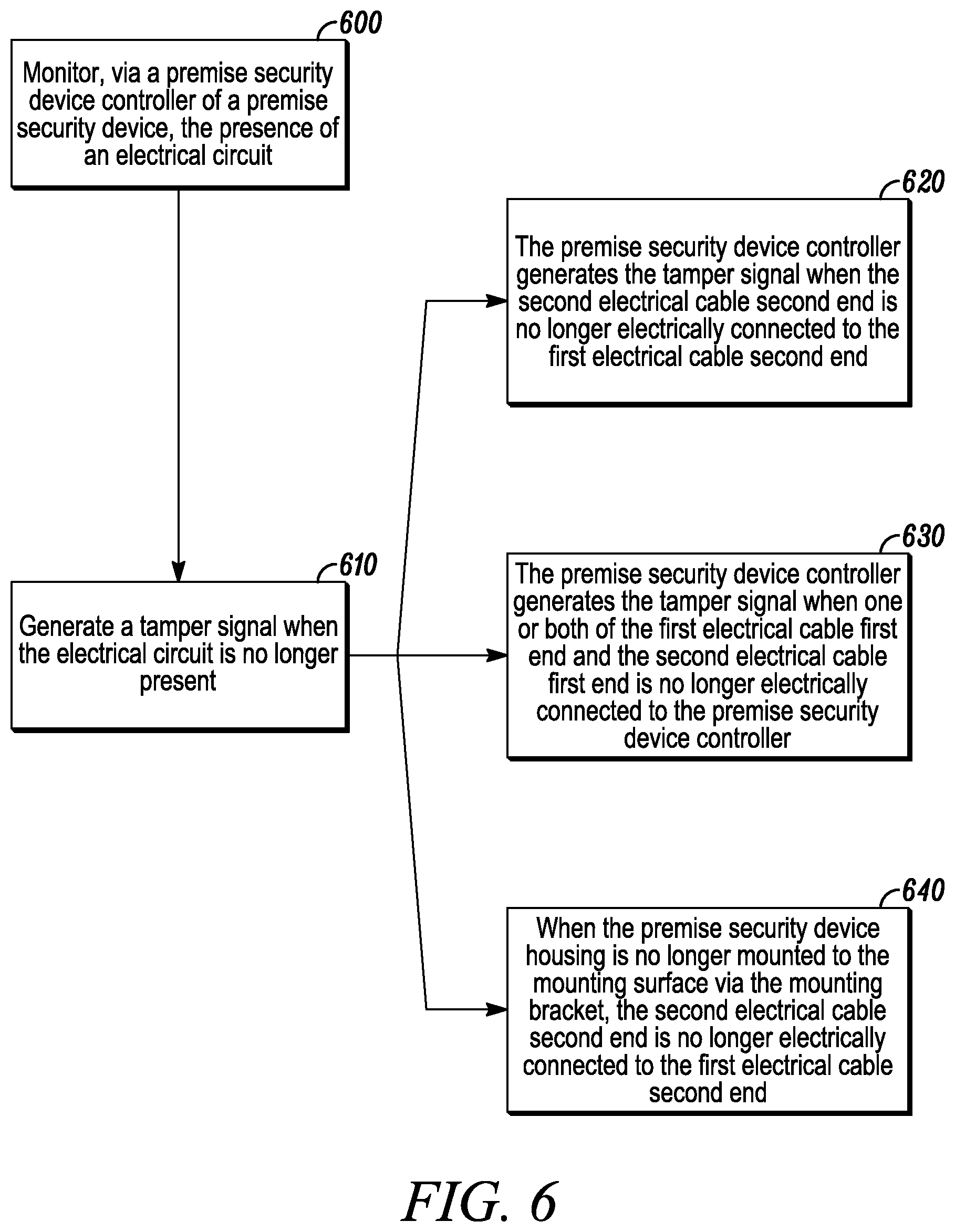 Patent US12488677 Figure 6 – Bracket tamper detection