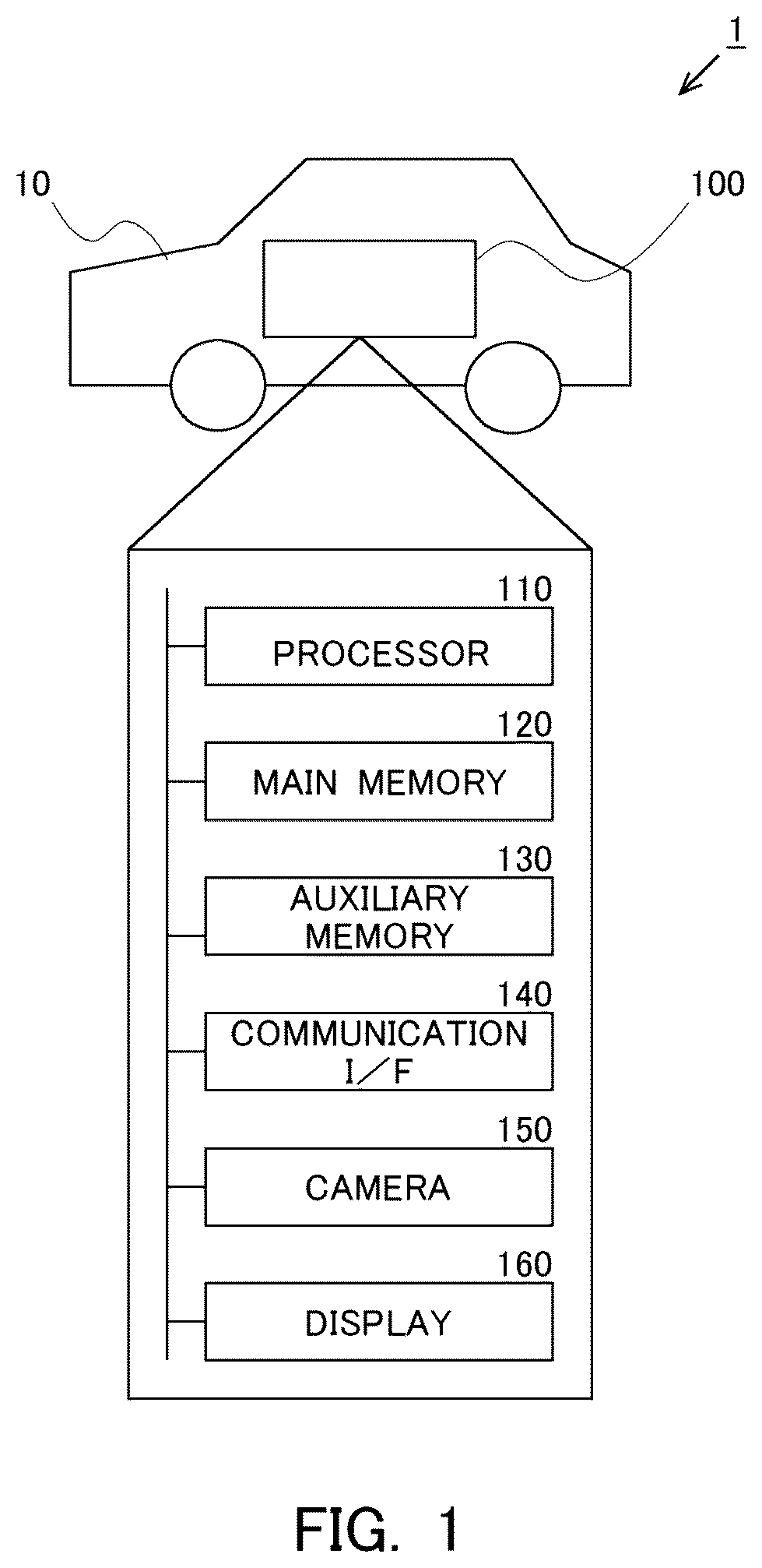 Patent US12488689 Figure 1 – Information processing apparatus and vehicle