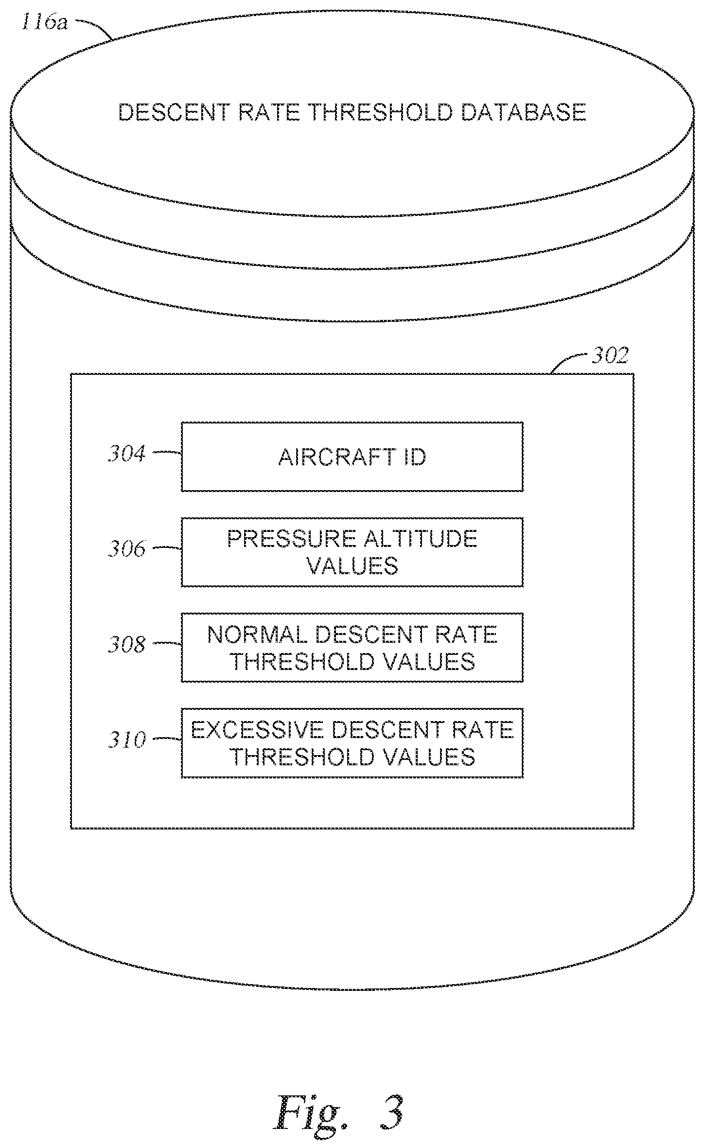 Patent US12488697 Figure 3 – Methods and apparatus for monitoring aircraft descent rates
