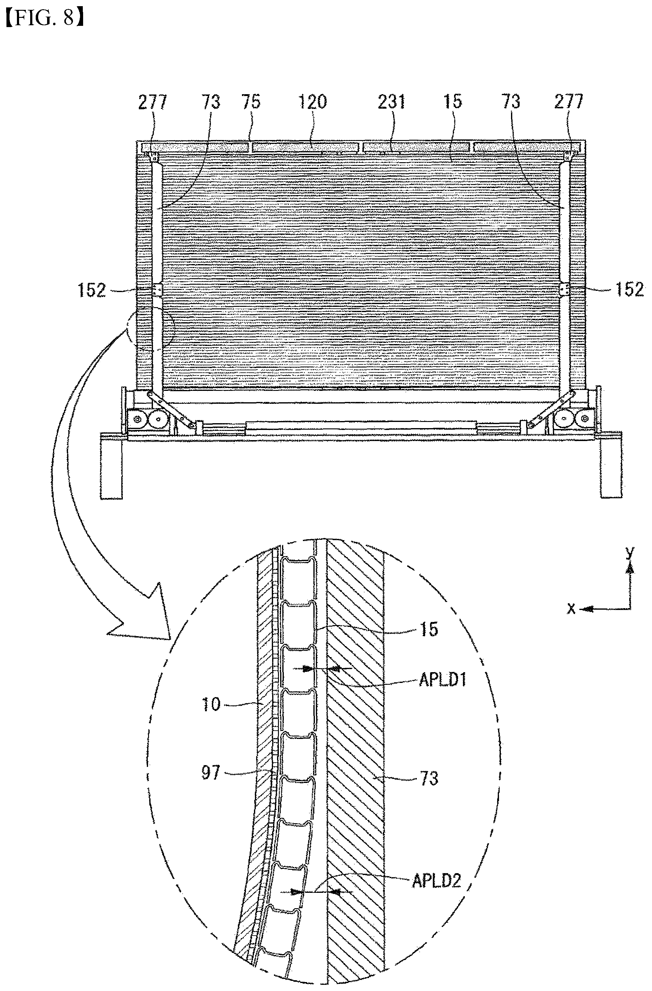 Patent US12488709 Figure 8 – Display device with flexible display panel