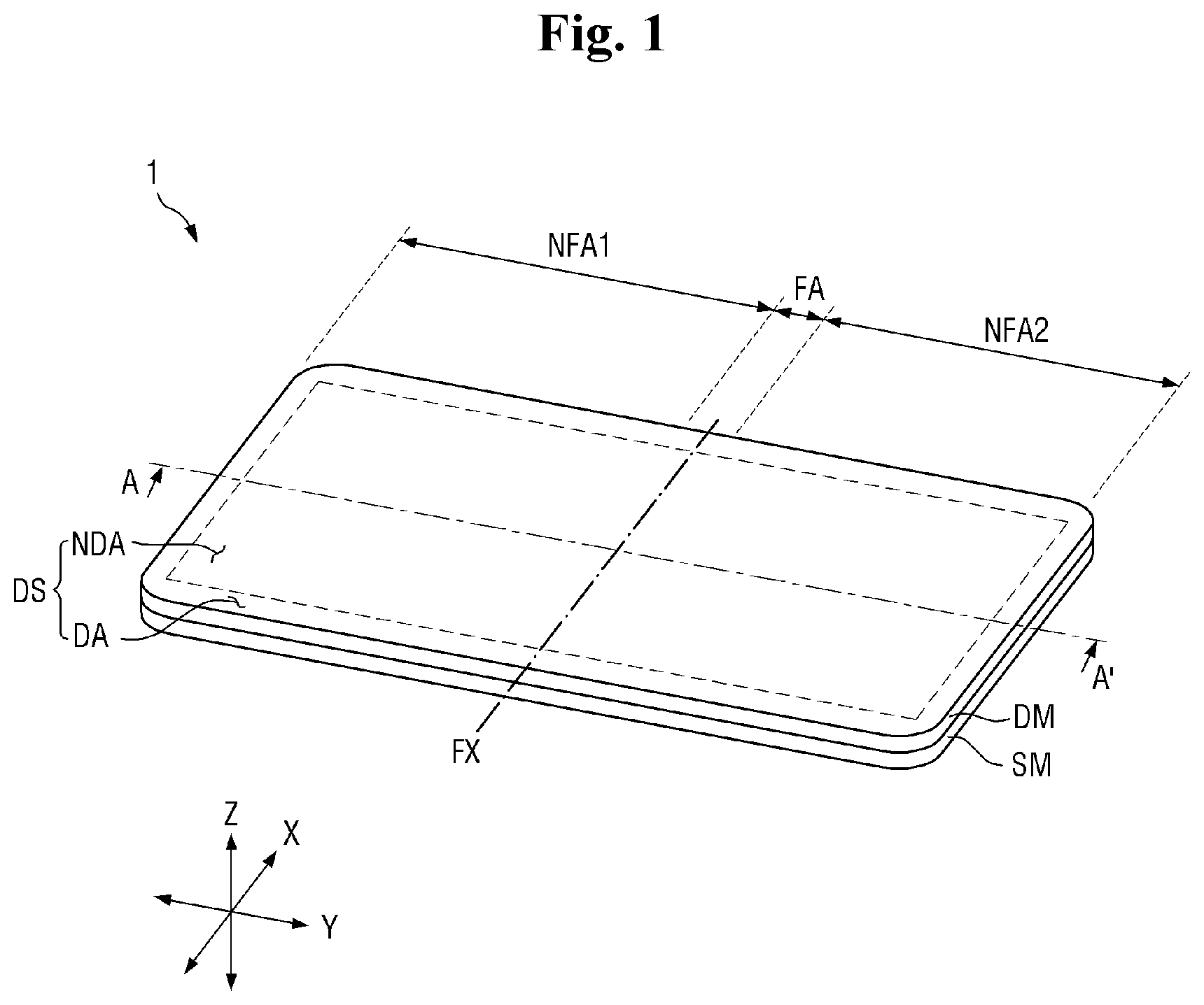 Patent US12488710 Figure 1 – Display device and manufacturing method of display device
