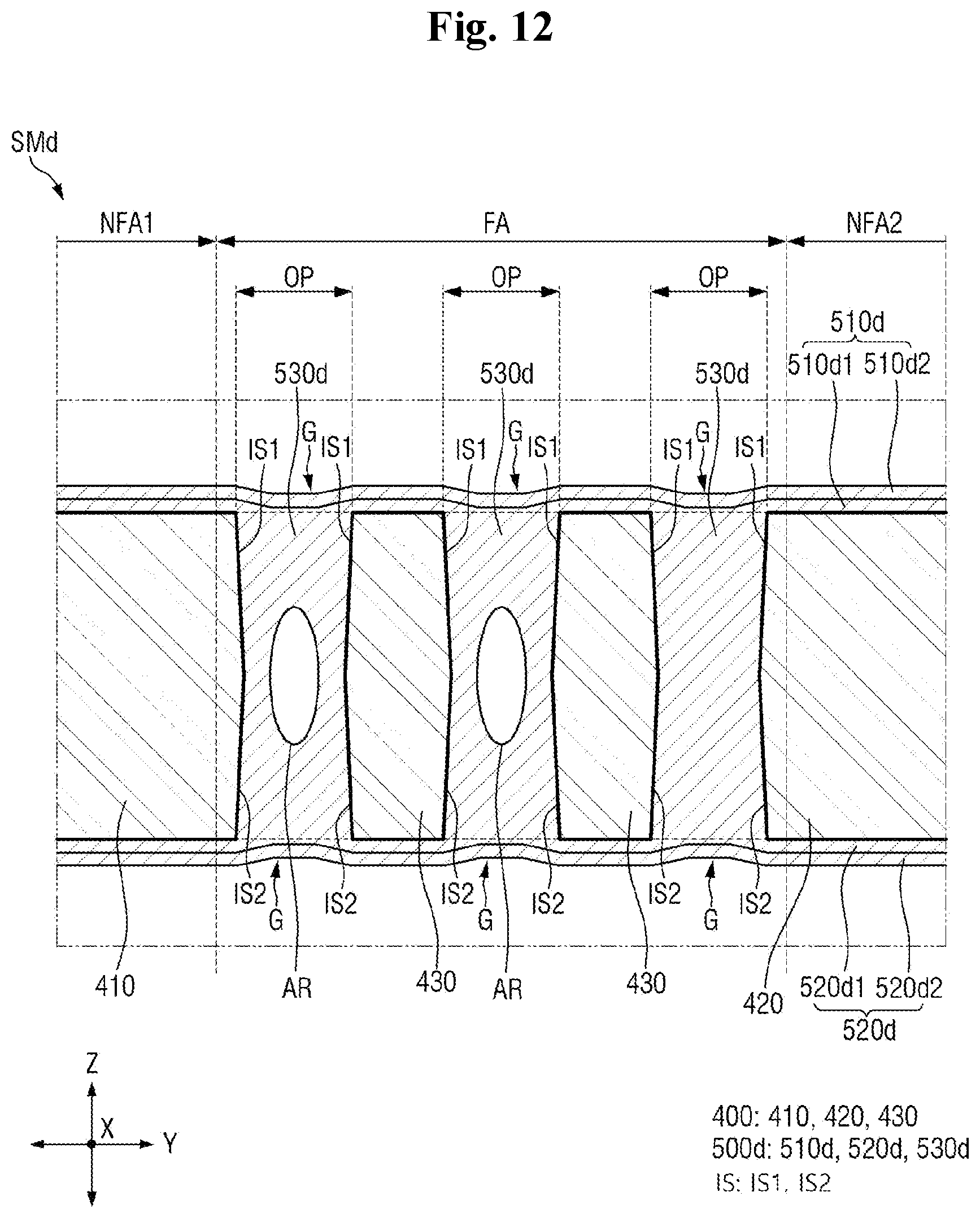 Patent US12488710 Figure 12 – Display device and manufacturing method of display device