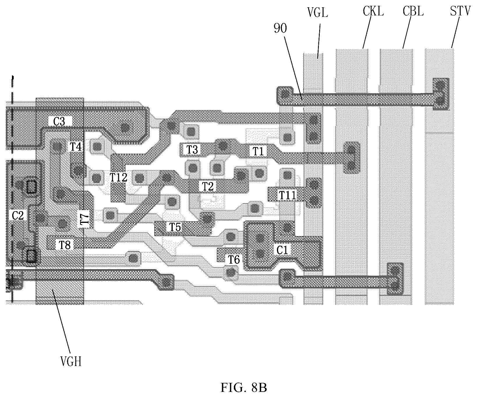 Patent US12488736 Figure 8 – Display substrate, manufacturing method thereof and display apparatus with shared shift register units