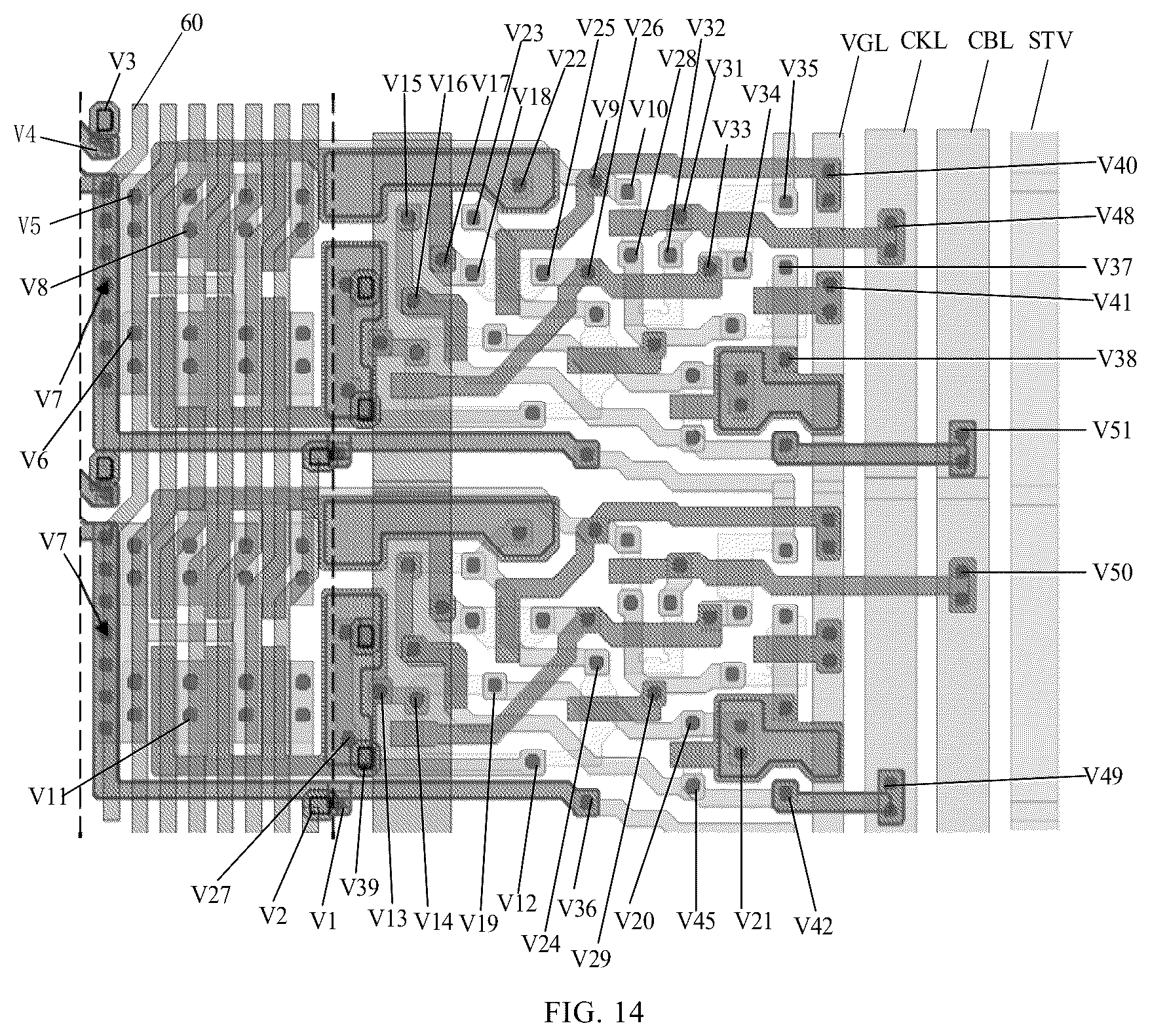 Patent US12488736 Figure 14 – Display substrate, manufacturing method thereof and display apparatus with shared shift register units